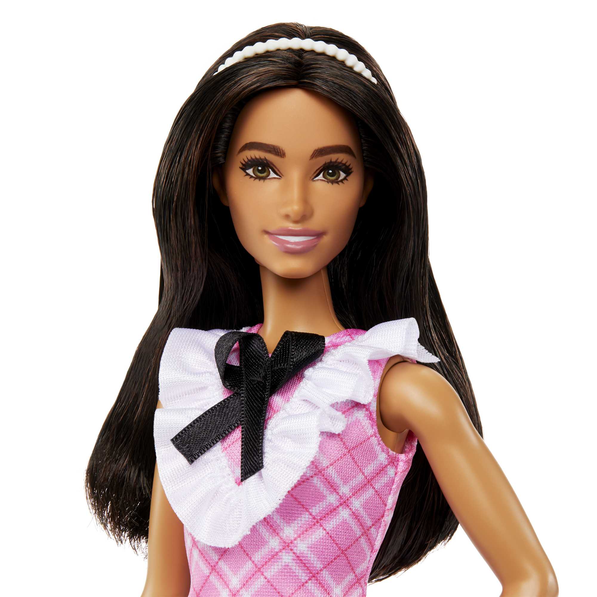 Barbie Fashionistas Doll #209 With Black Hair And A Plaid Dress - Image 3