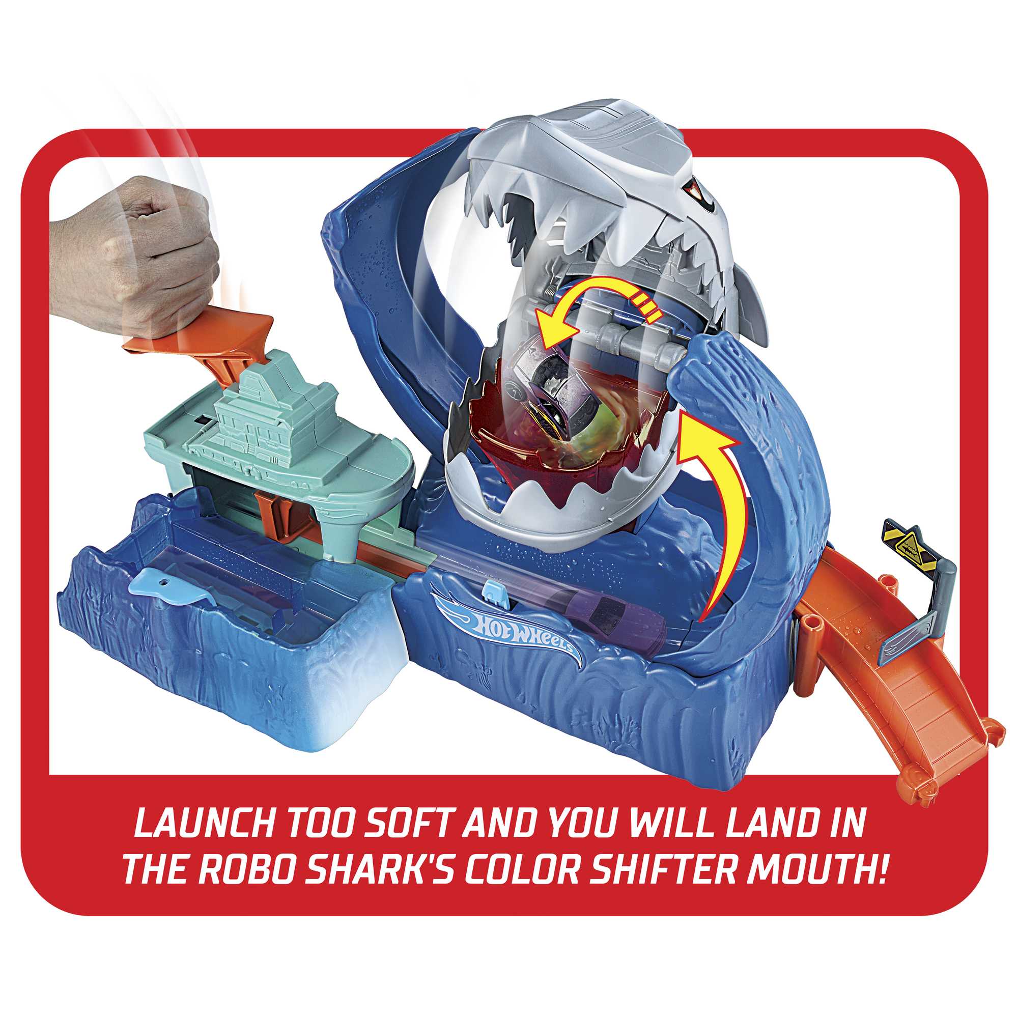Hot Wheels City Color Shifter Shark Jump Play Set - Image 4