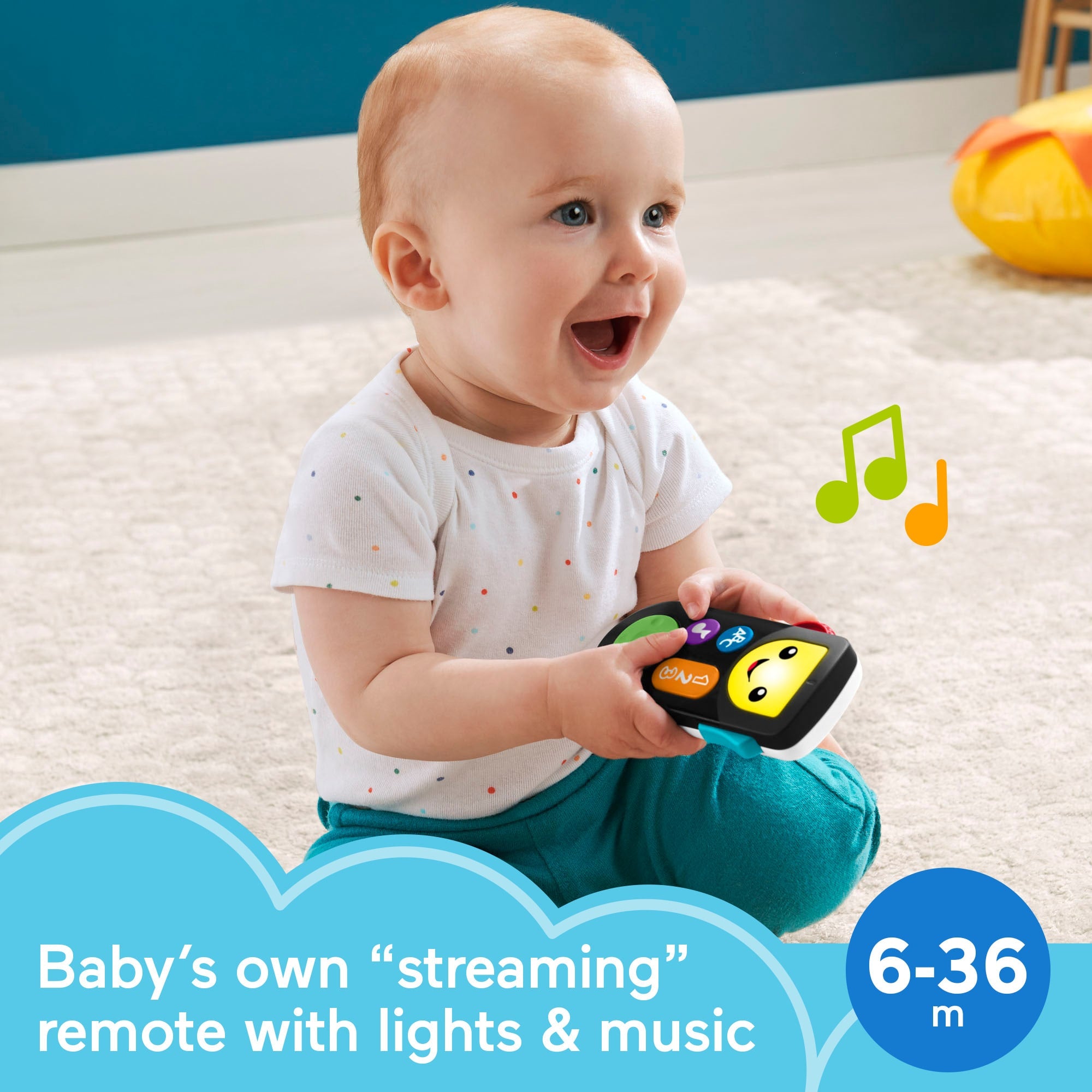 Fisher-Price Laugh & Learn Stream & Learn Remote Electronic Learning Toy For Infants - Image 2