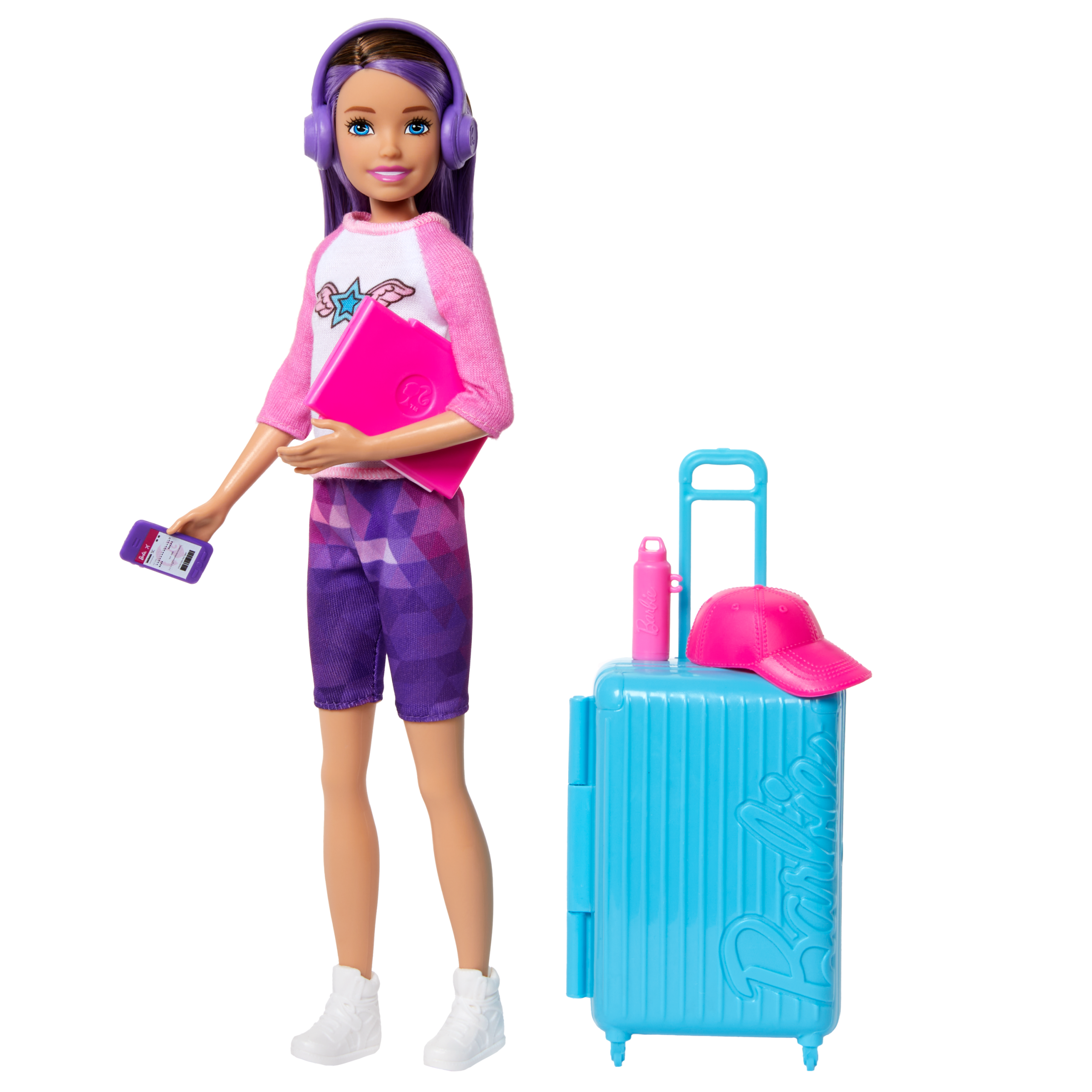 Barbie Skipper Doll & 10 Accessories. Travel Set With Luggage. Sticker Sheet & More - Image 3
