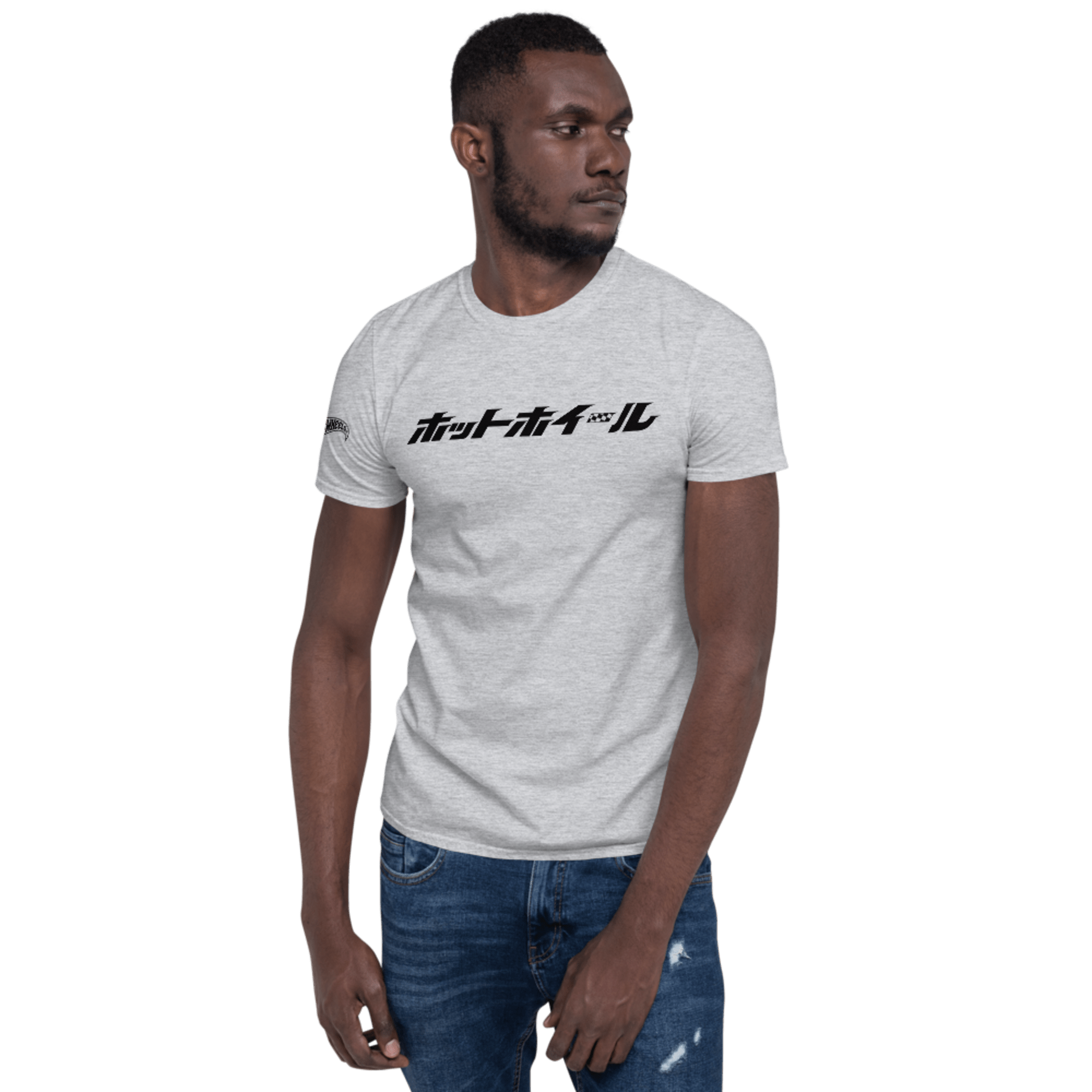 Hot Wheels Japanese Logo Short-Sleeve Sport Grey Unisex T-Shirt - Image 2