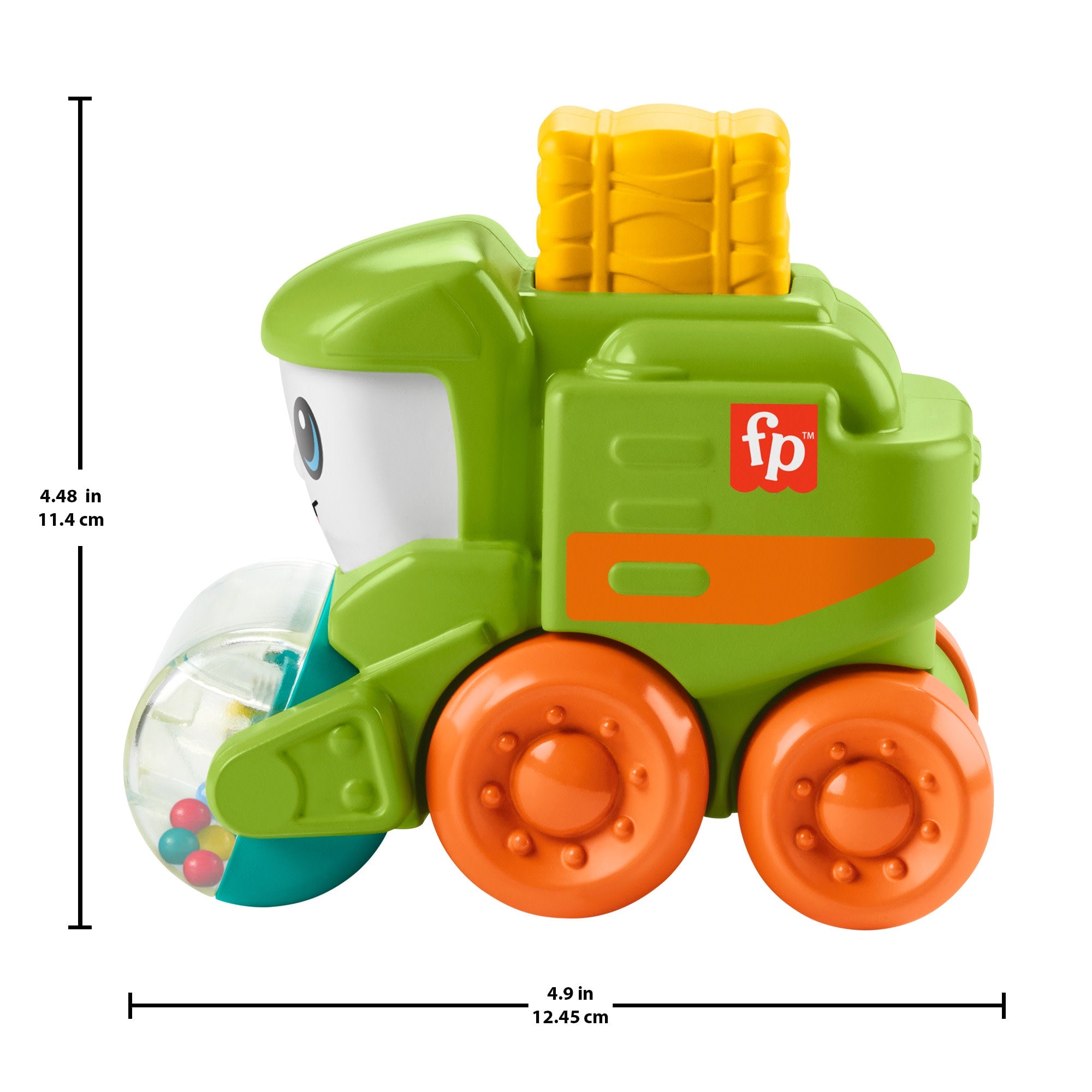 Fisher-Price Rollin' Tractor Push-Along Toy Vehicle For infants With Fine Motor Activities - Image 6