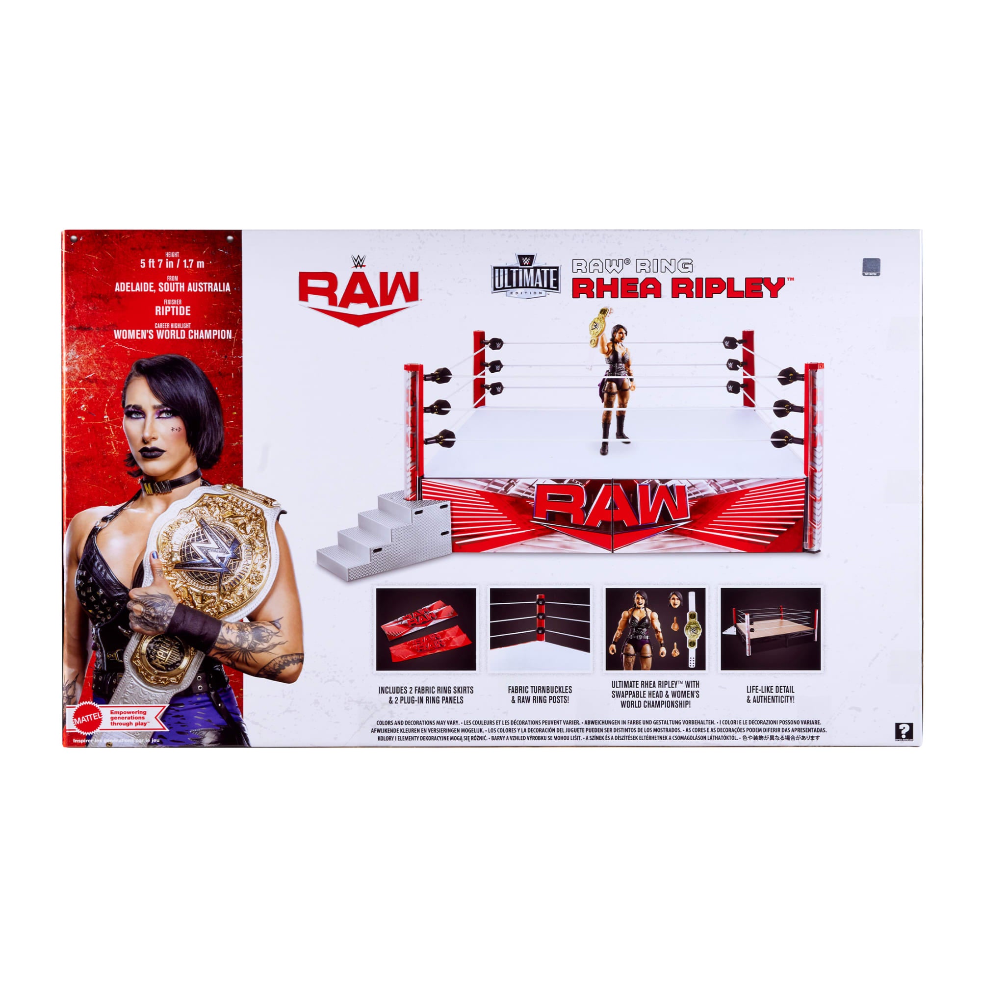 WWE Ultimate Edition RAW Ring and WWE Superstar Rhea Ripley Figure - Image 19