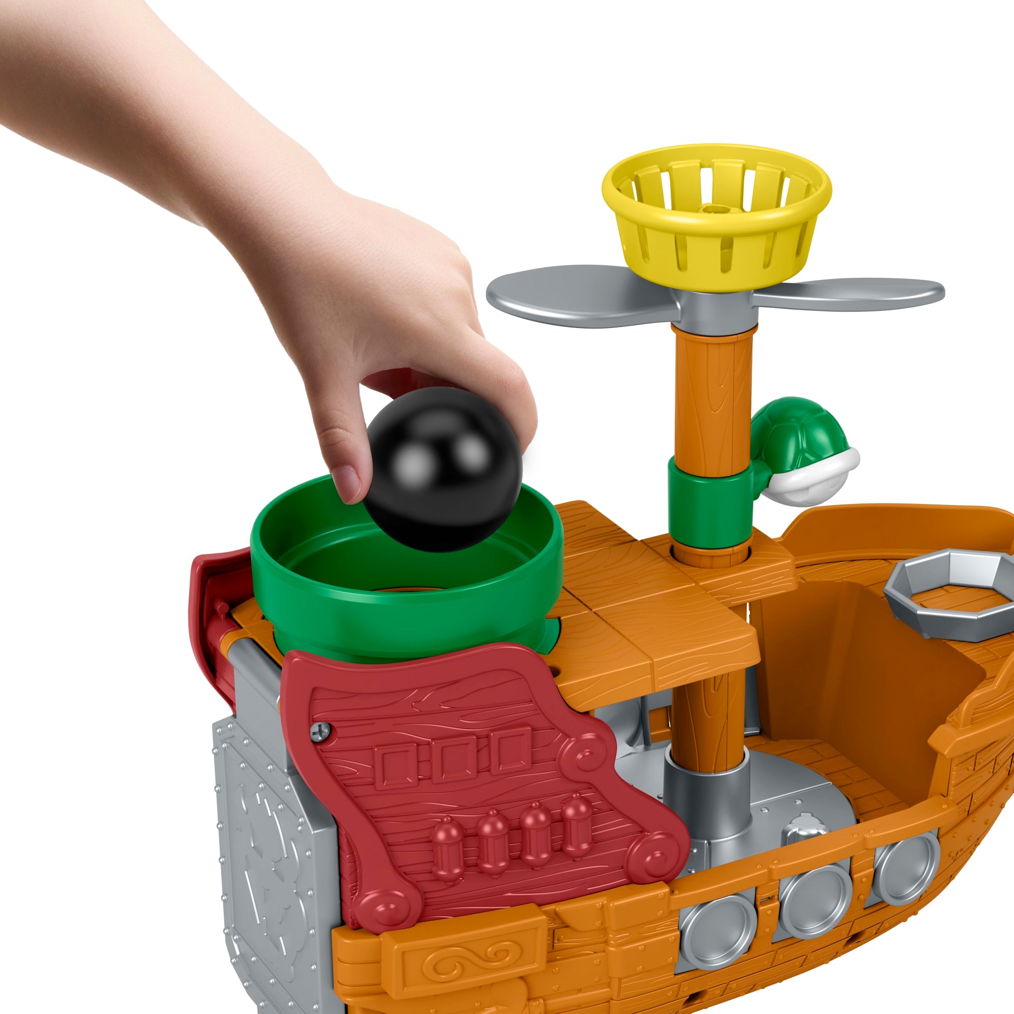 Fisher-Price Little People My Mario Bowser's AIrship & Figure Set Toddler Toy - Image 4