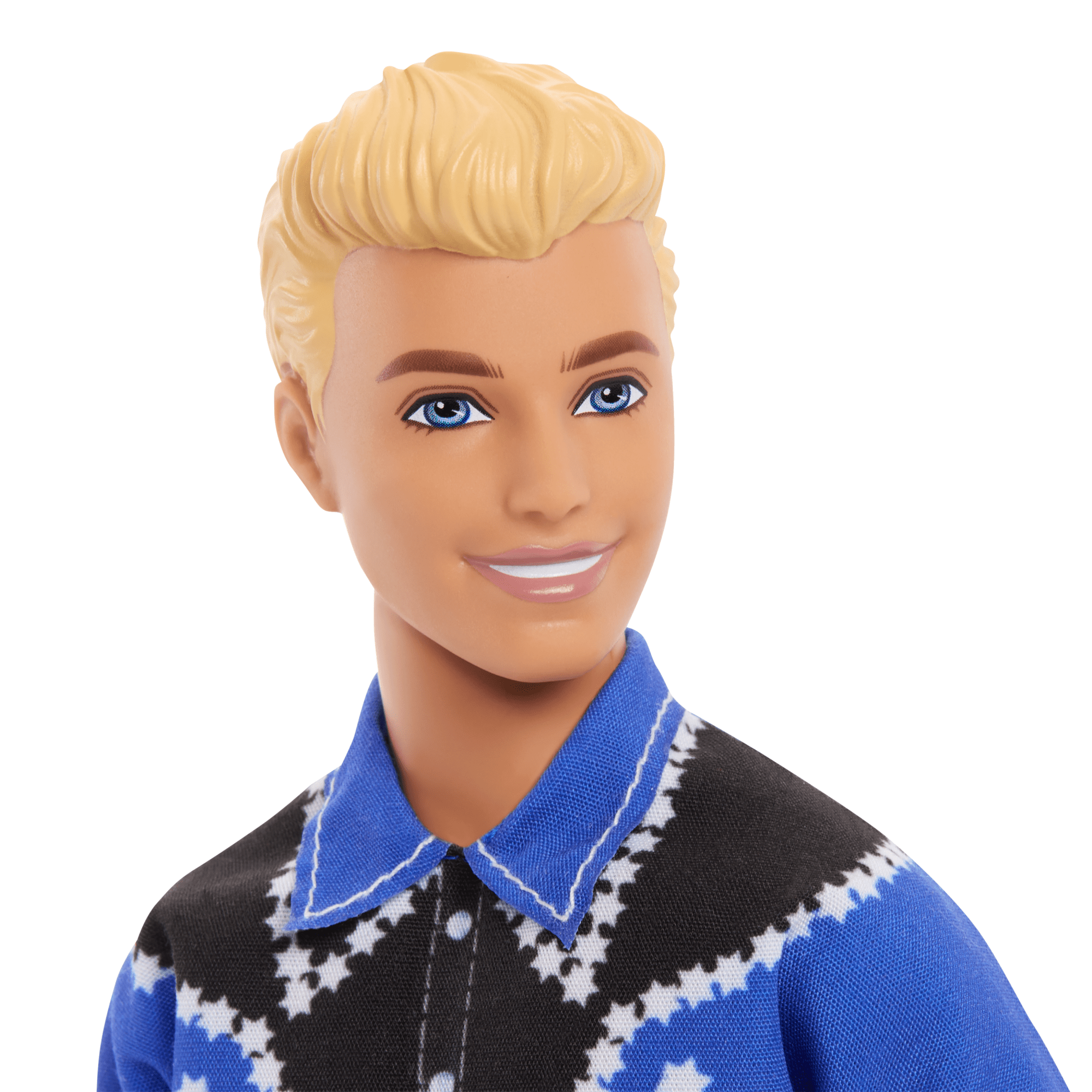 Barbie Fashionista Muñeco Ken Camisa Azul con Negro - Image 3