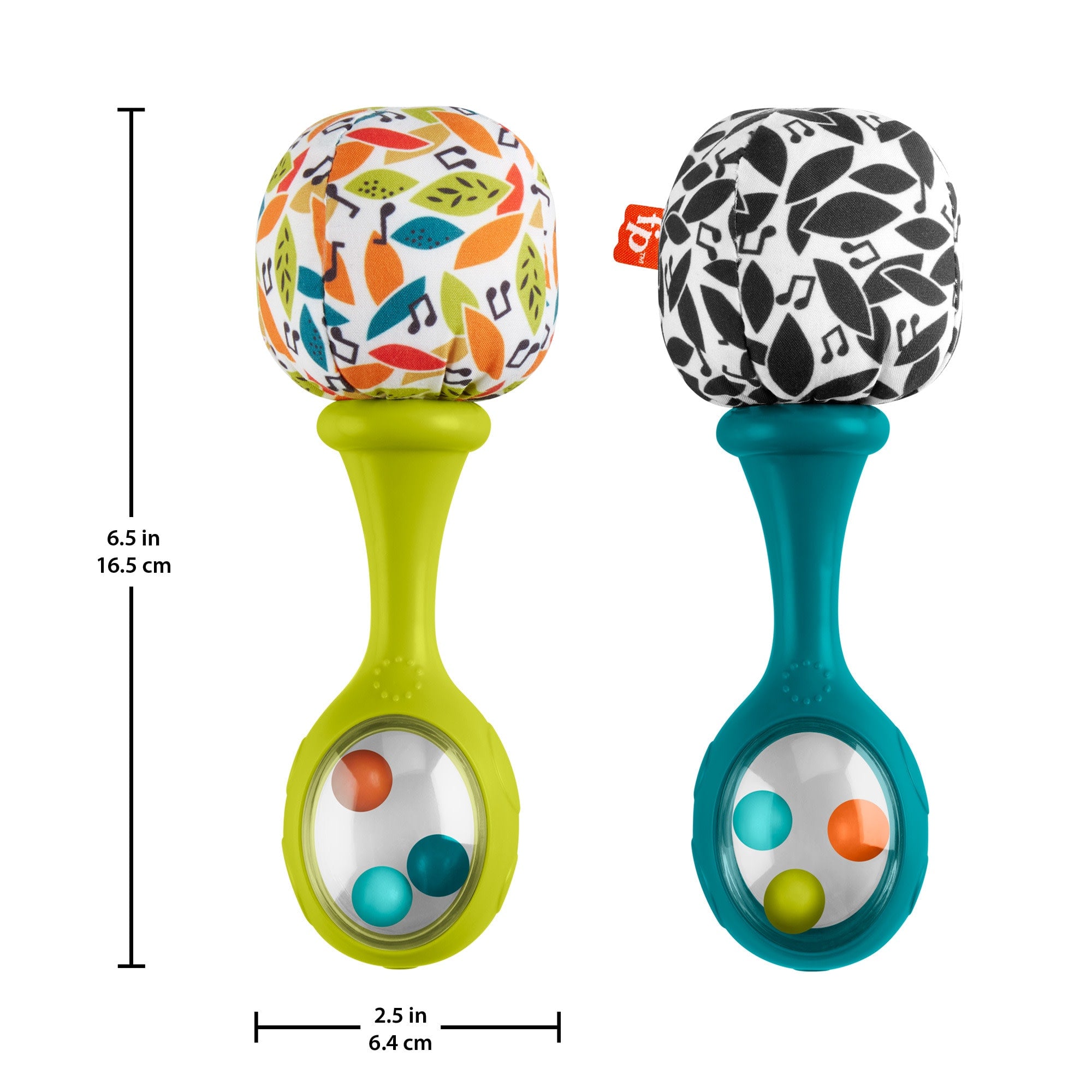 Fisher-Price Rattle 'n Rock Maracas Set Of 2 Baby Rattles. Newborn Toys. Neutral Colors - Image 3
