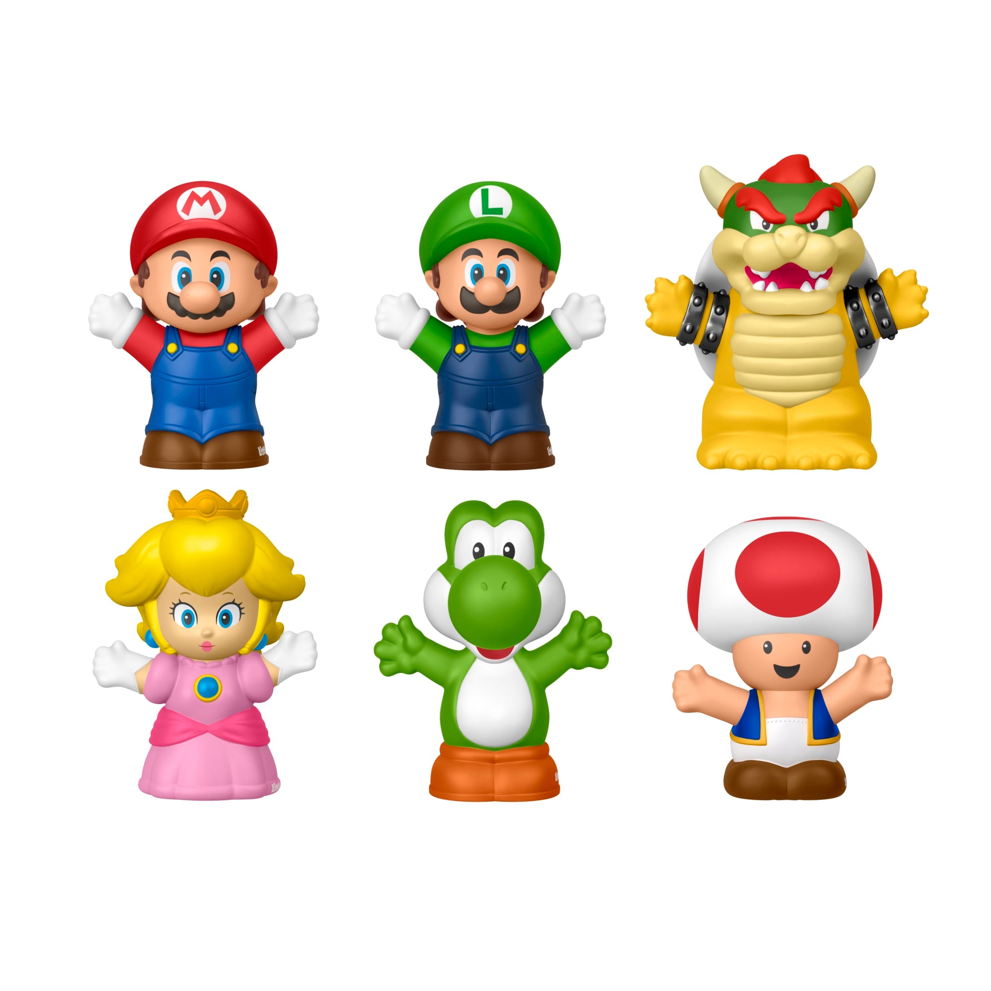 Fisher-Price-Coffret de 6 Figurines Mario Little People - Image 4