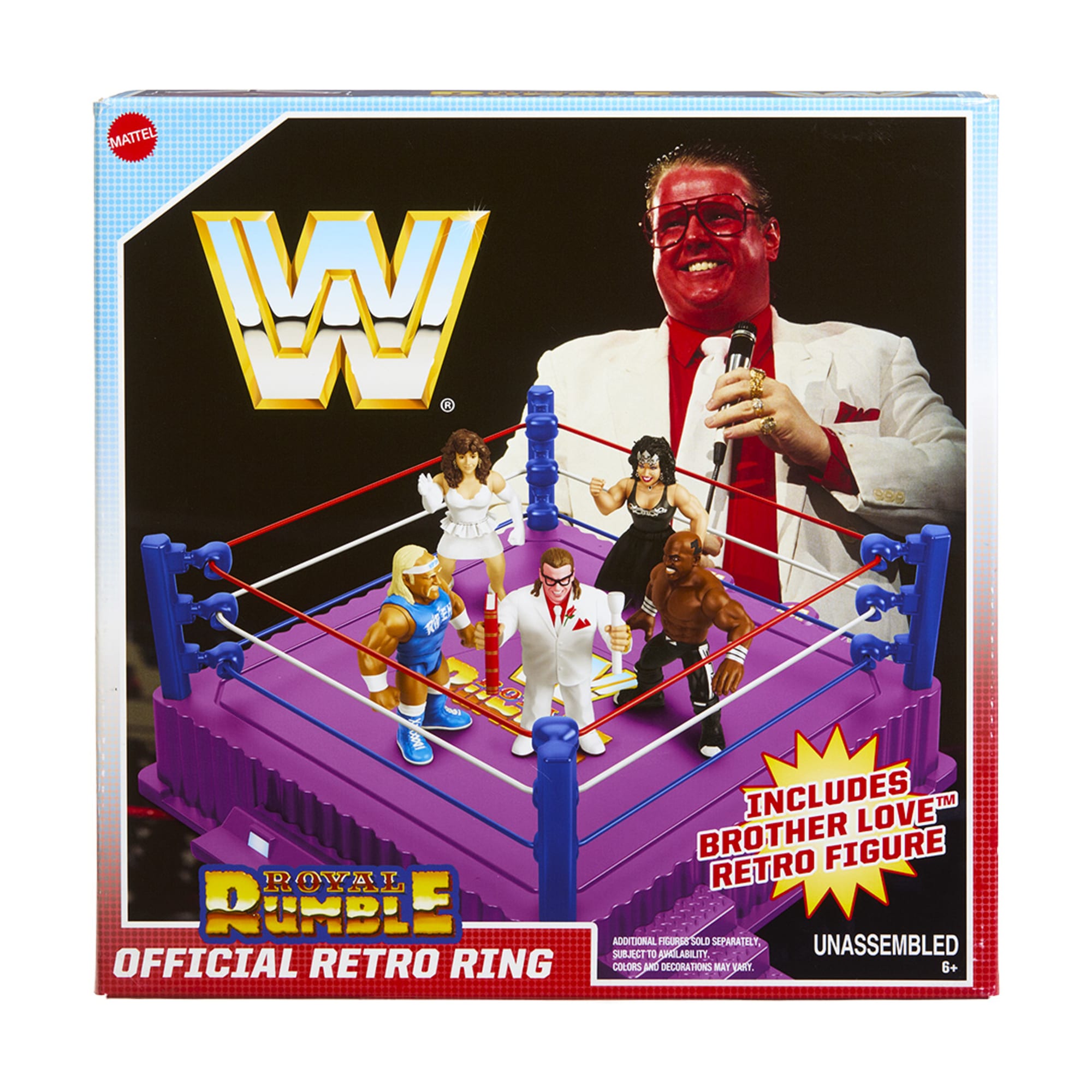 WWE Official Retro Collection Royal Rumble Ring and 4-Pack Bundle - Image 3