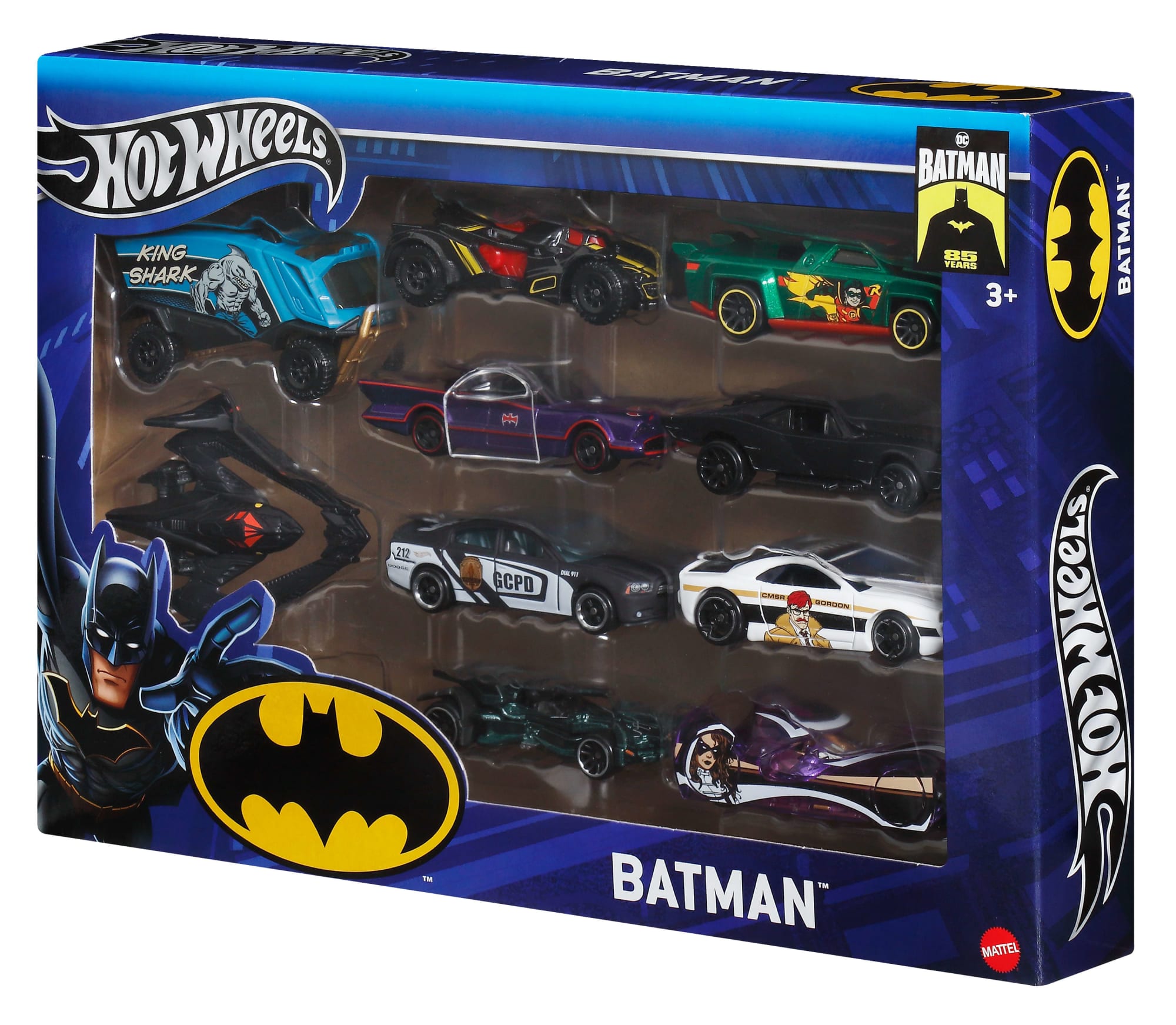 Hot Wheels 1:64 Scale Batman-Themed Toy Vehicles. Set Of 10 - Image 2