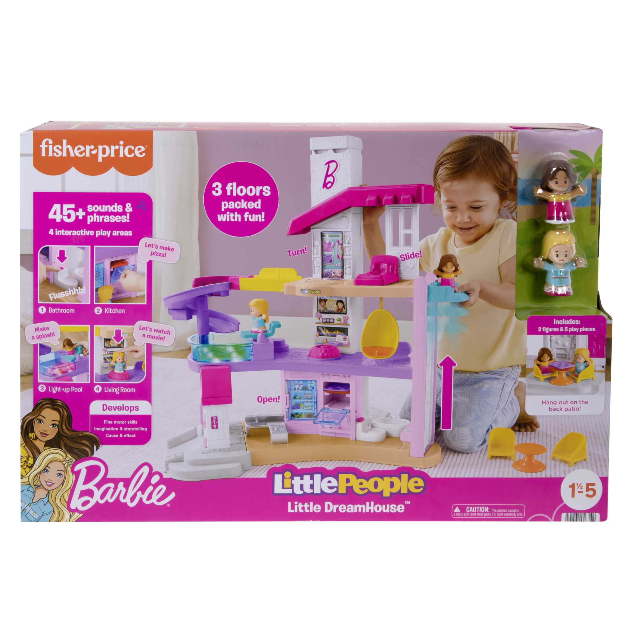Little People Petite Maison de Rêve Barbie Version Anglaise et Française - Image 6