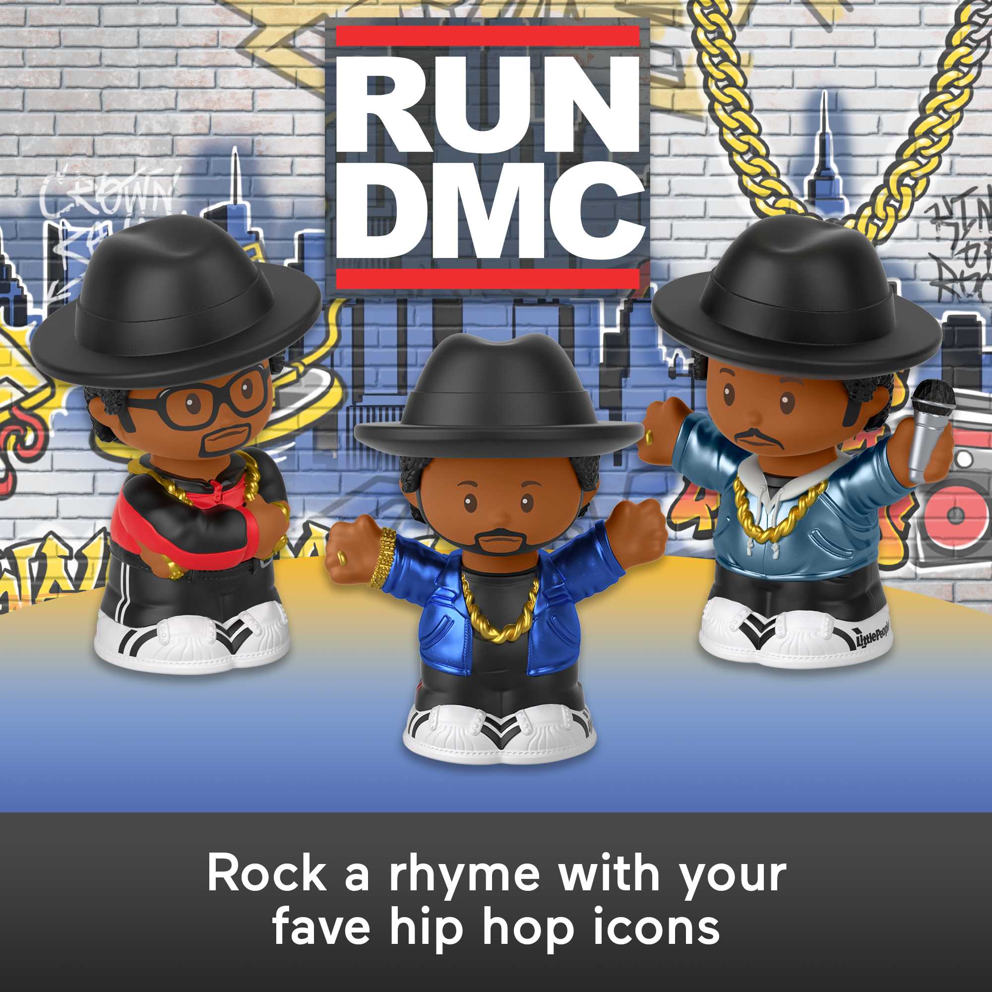 Fisher-Price Little People Collector Run DMC Special Edition Figure Set. 3 Figurines - Image 2