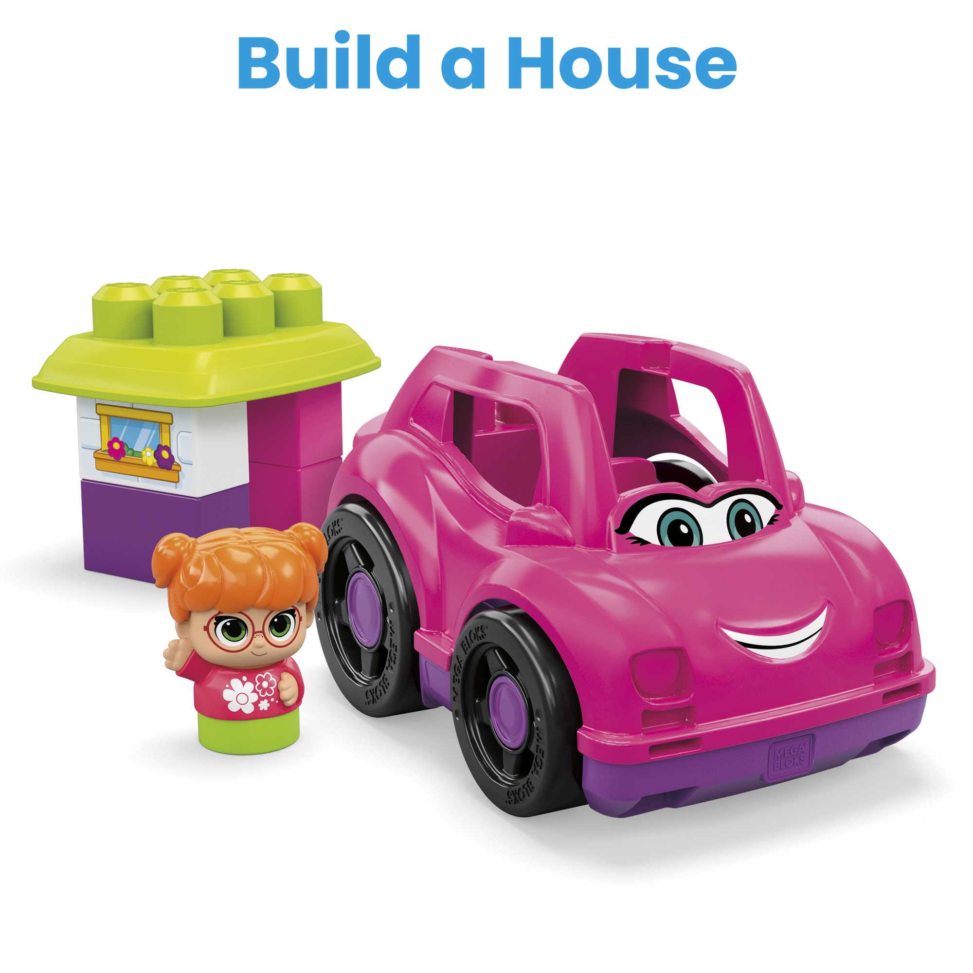 MEGA BLOKS Catie Convertible Fisher-Price Toy Blocks With 1 Figure (6 Pieces) For Toddler - Image 3
