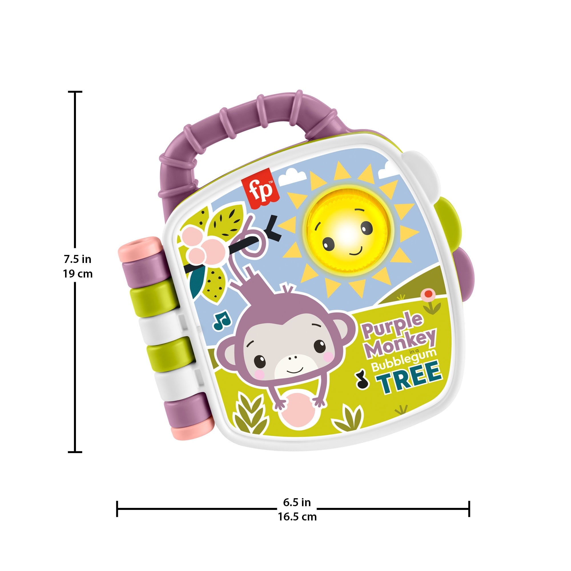 Fisher-Price Purple Monkey Musical Storybook Toy For Baby & Toddler With Lights & Sounds - Image 5