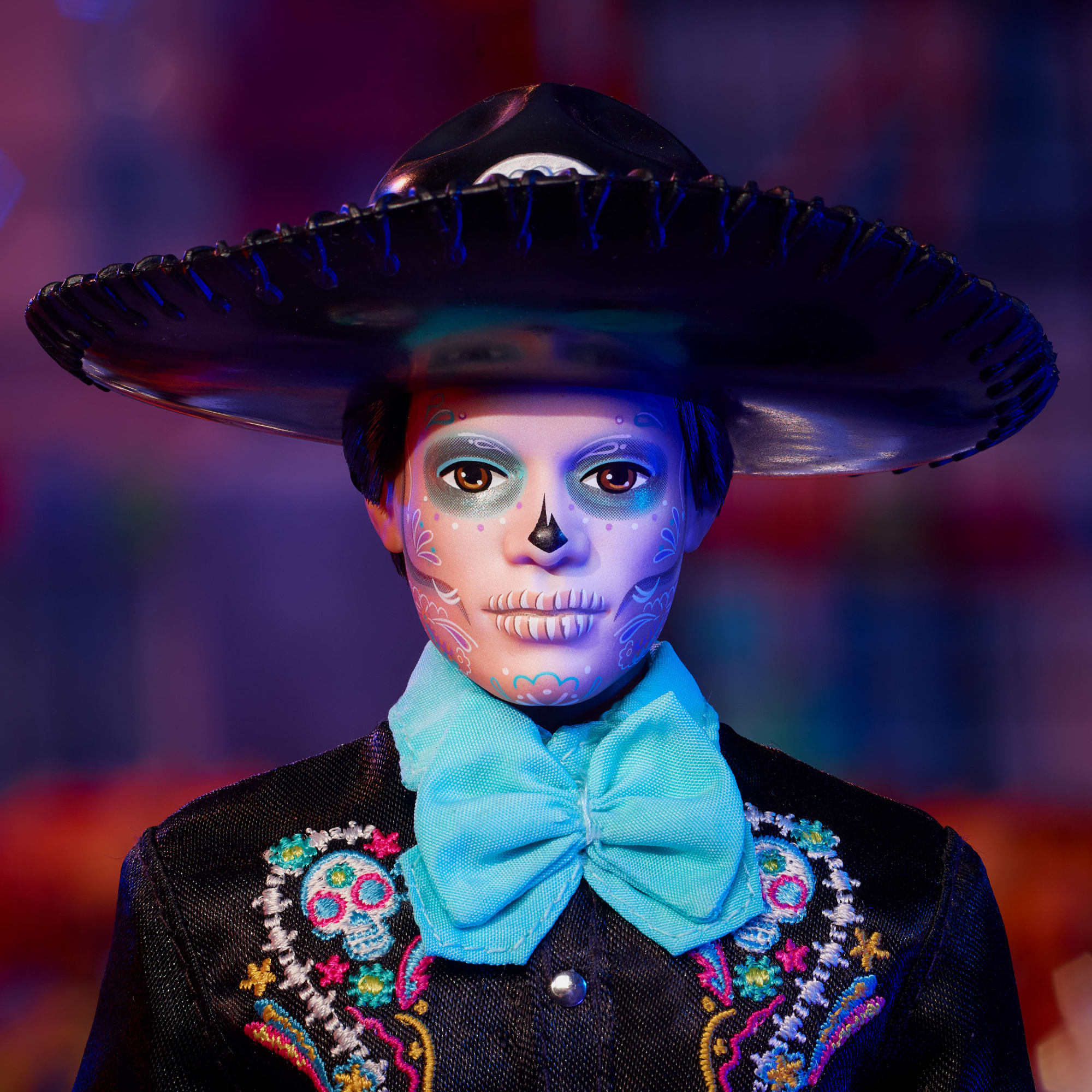 Barbie Signature Día De Muertos 2024 Collectible Ken Doll in Black Suit With Hat - Image 3