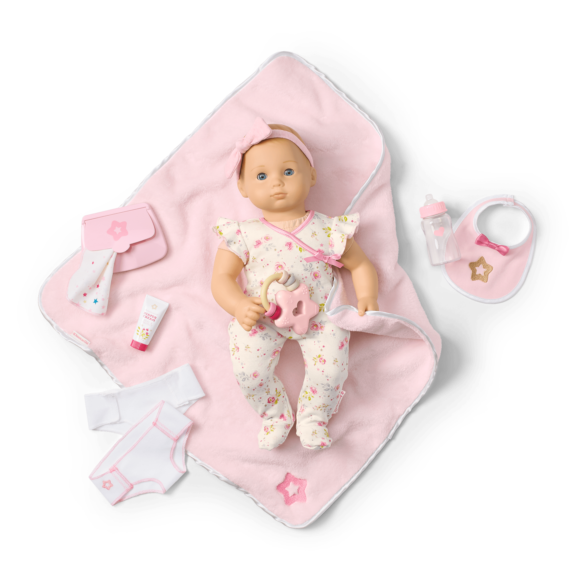 Bitty Baby® Doll #3 with blonde hair Care & Play Set - Image 3