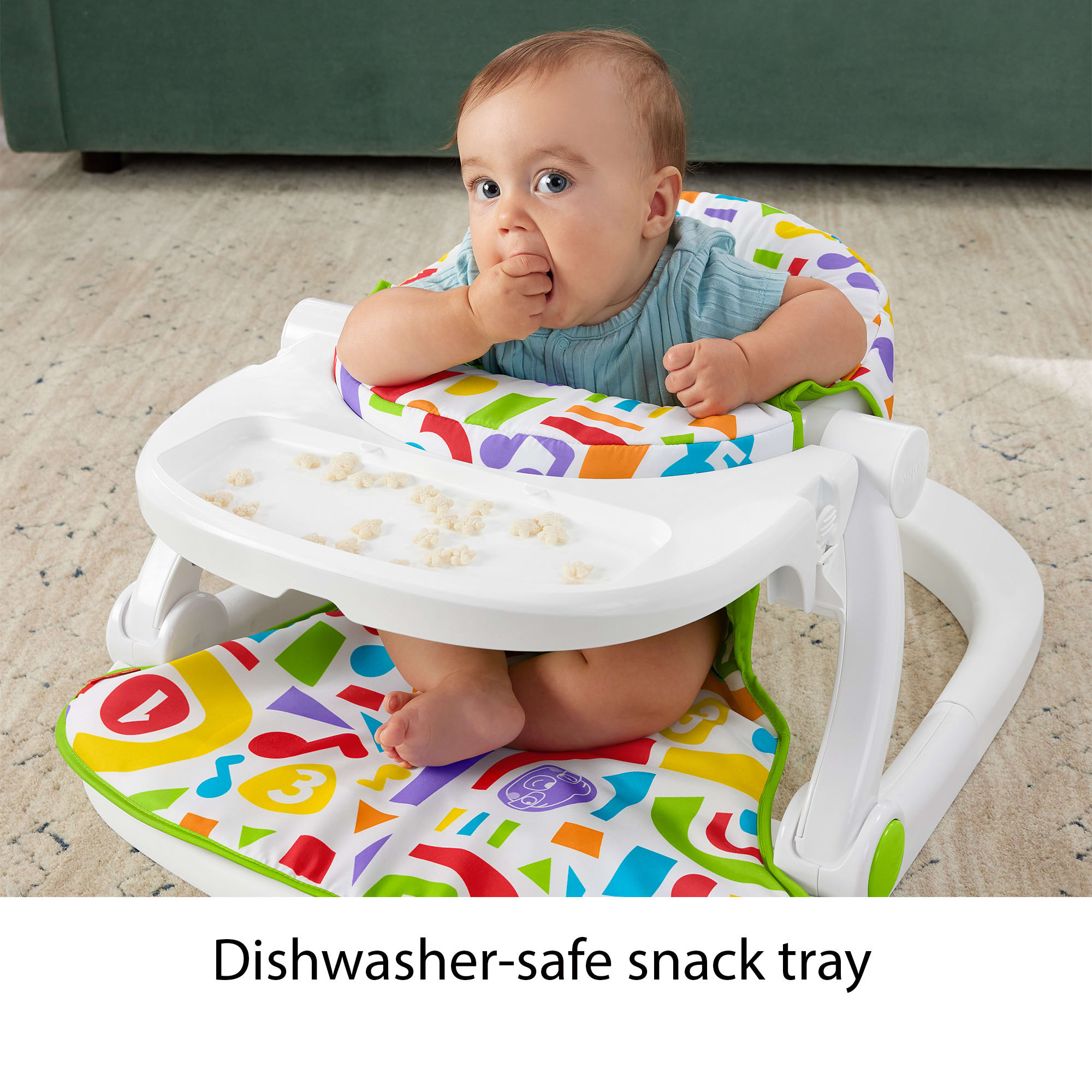Fisher-Price Kick & Play Deluxe Sit-Me-Up Seat Portable Chair & Learning Toy For Baby & Toddler - Image 4