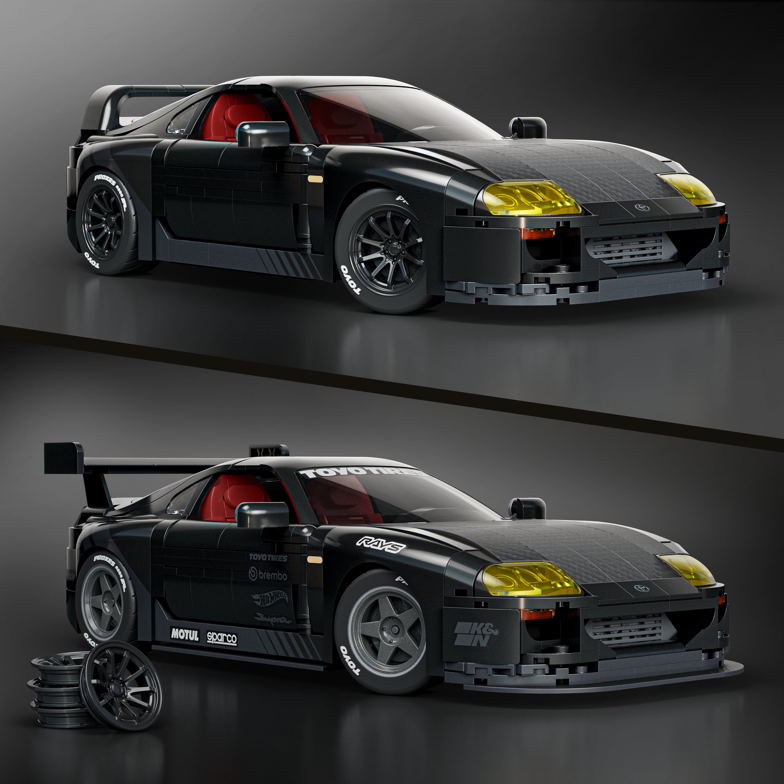 Mattel Brick Shop Hot Wheels Juguete de Construcción Elite '94 Toyota Supra MKIV - Image 3