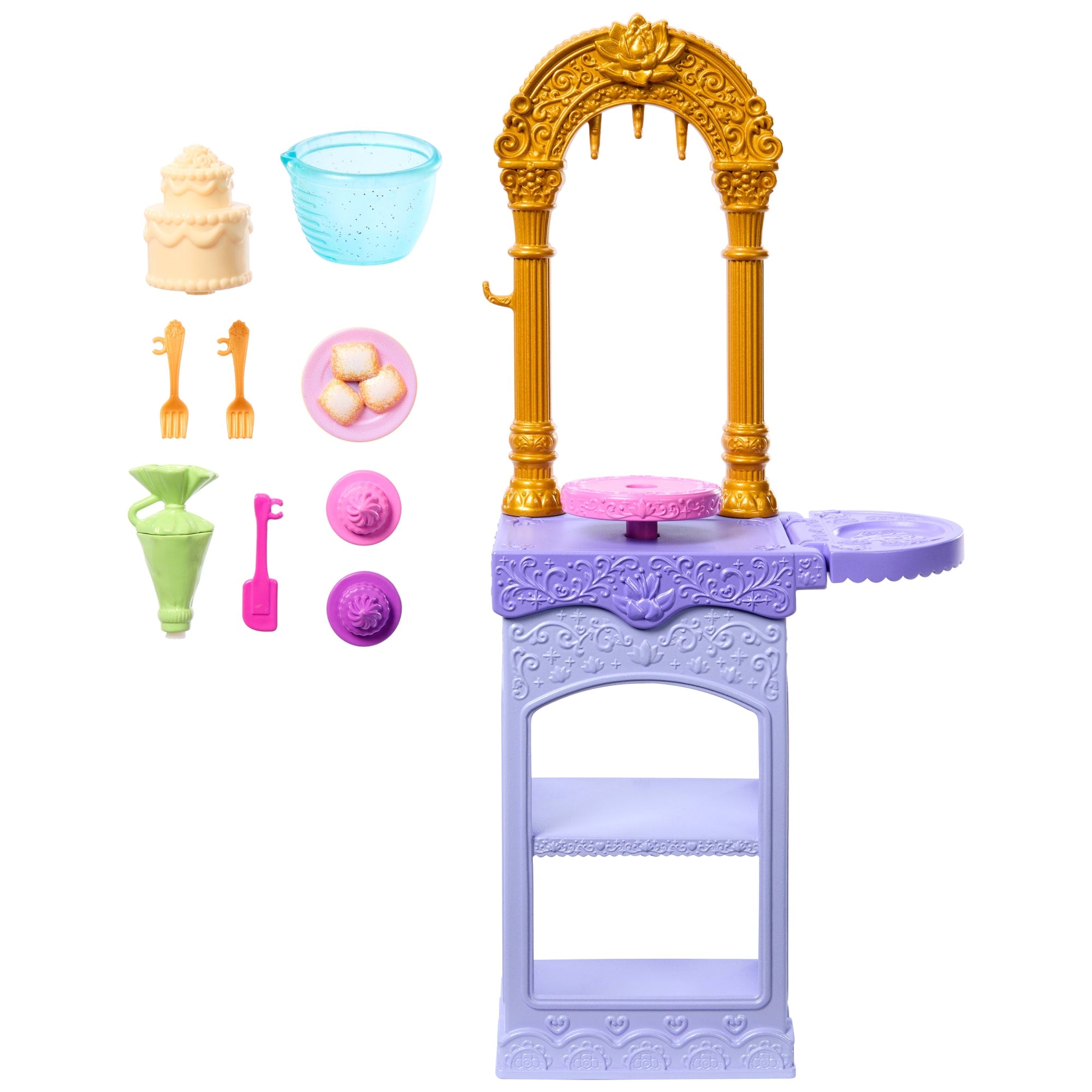 Disney Princess Enchanted Stories Tiana Pastry Set W/ Color Change Cake & 10 Accessories From Movie - Image 5