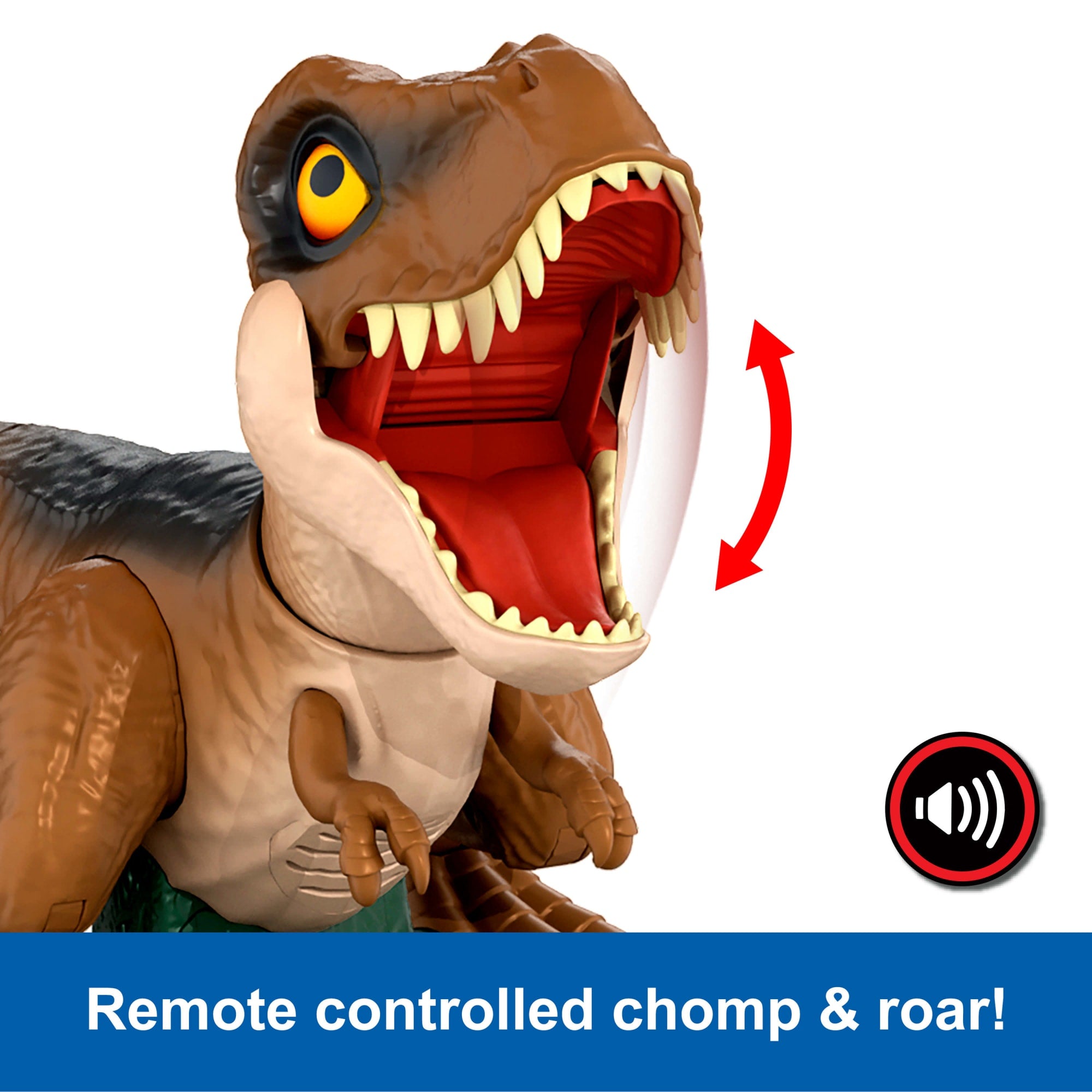 Jurassic World Roarin' Frenzy T Rex RC Toy. Motorized Remote Control Tyrannosaurus Rex Dinosaur - Image 5