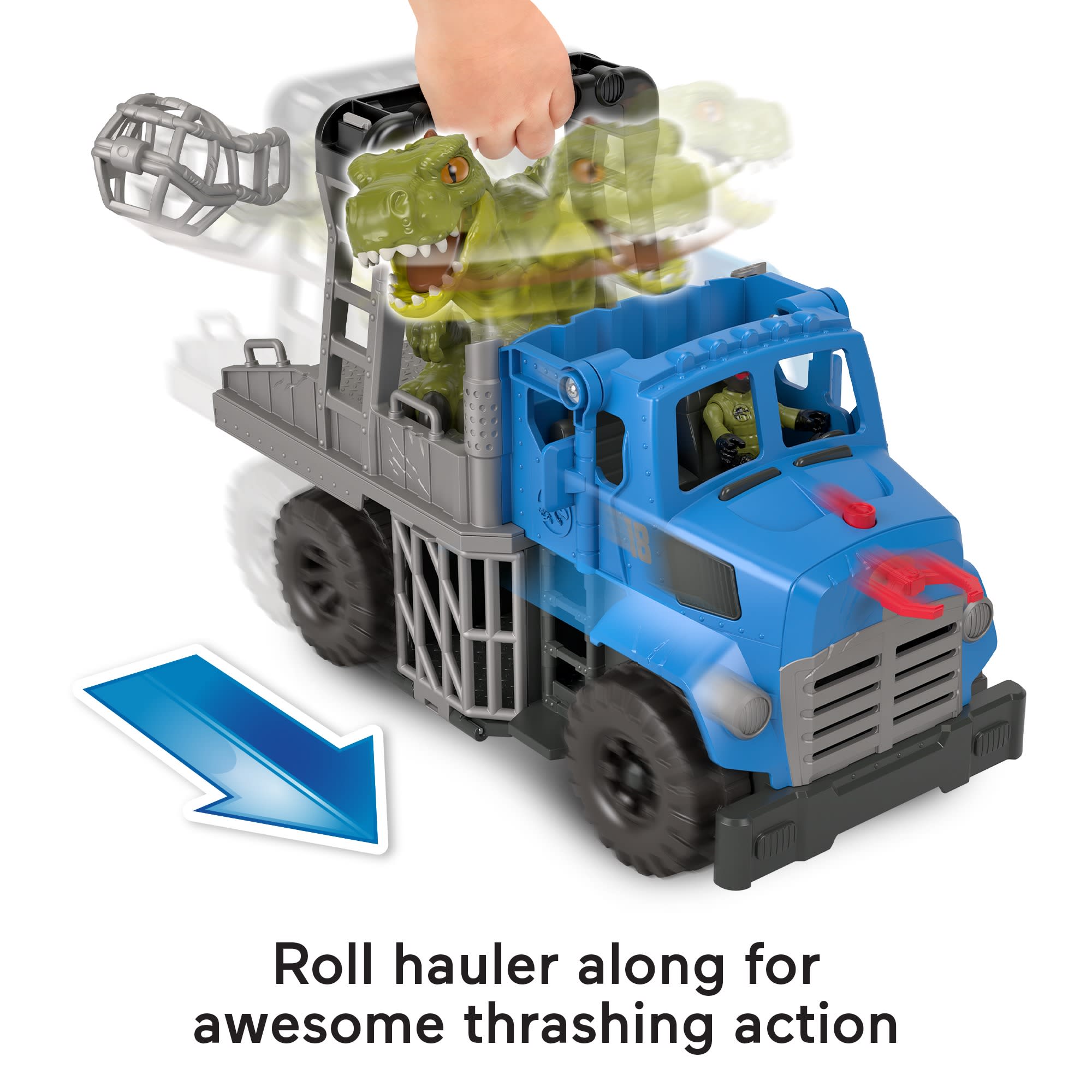 Imaginext Jurassic World Dominion Break Out Dino Hauler Vehicle & T. Rex Dinosaur 5-Piece Playset - Image 3