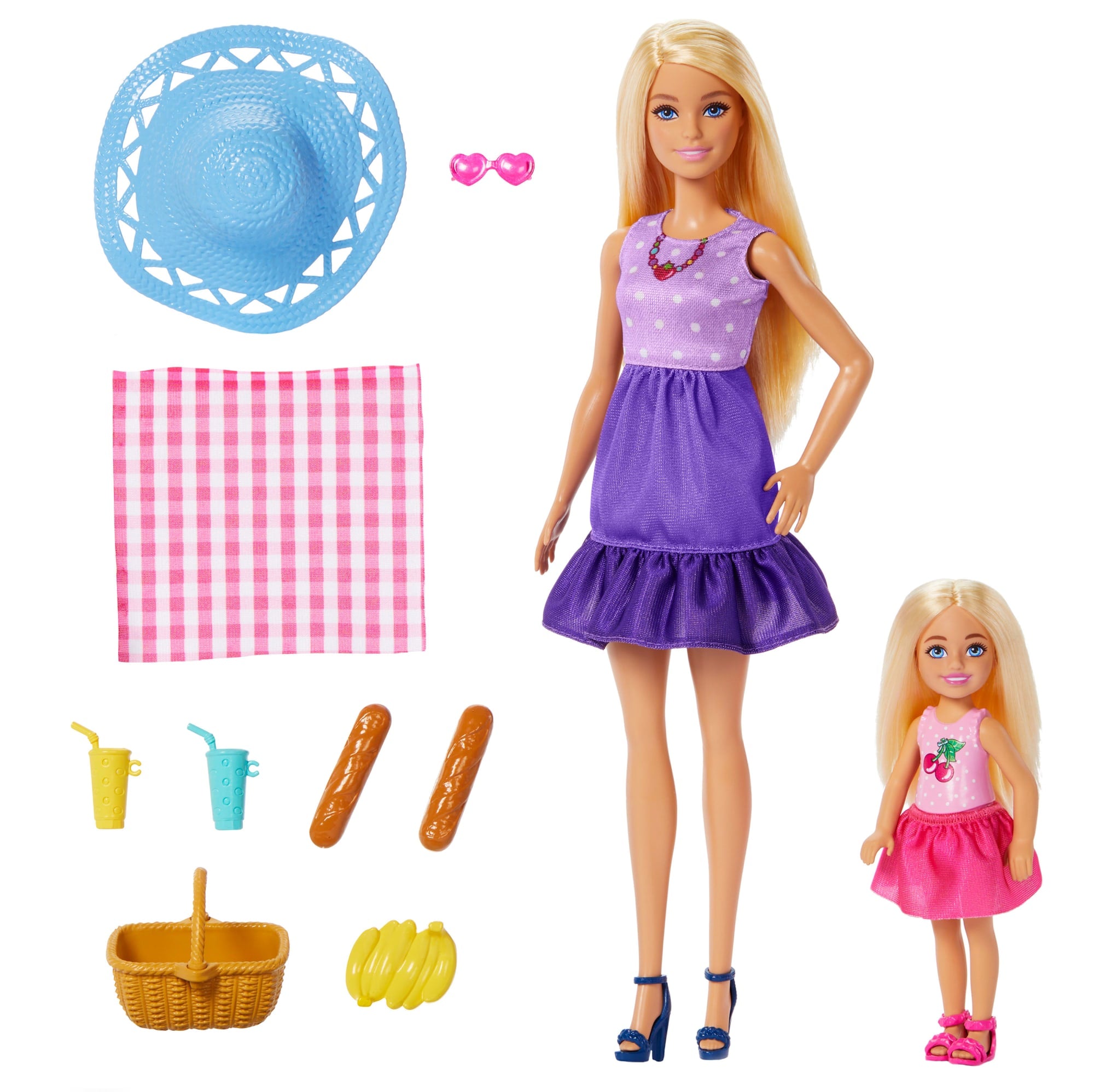 Barbie Family & Friends Dolls & Accessories. Picnic-Themed Playset With 2 Dolls & 9 Pieces - Image 5