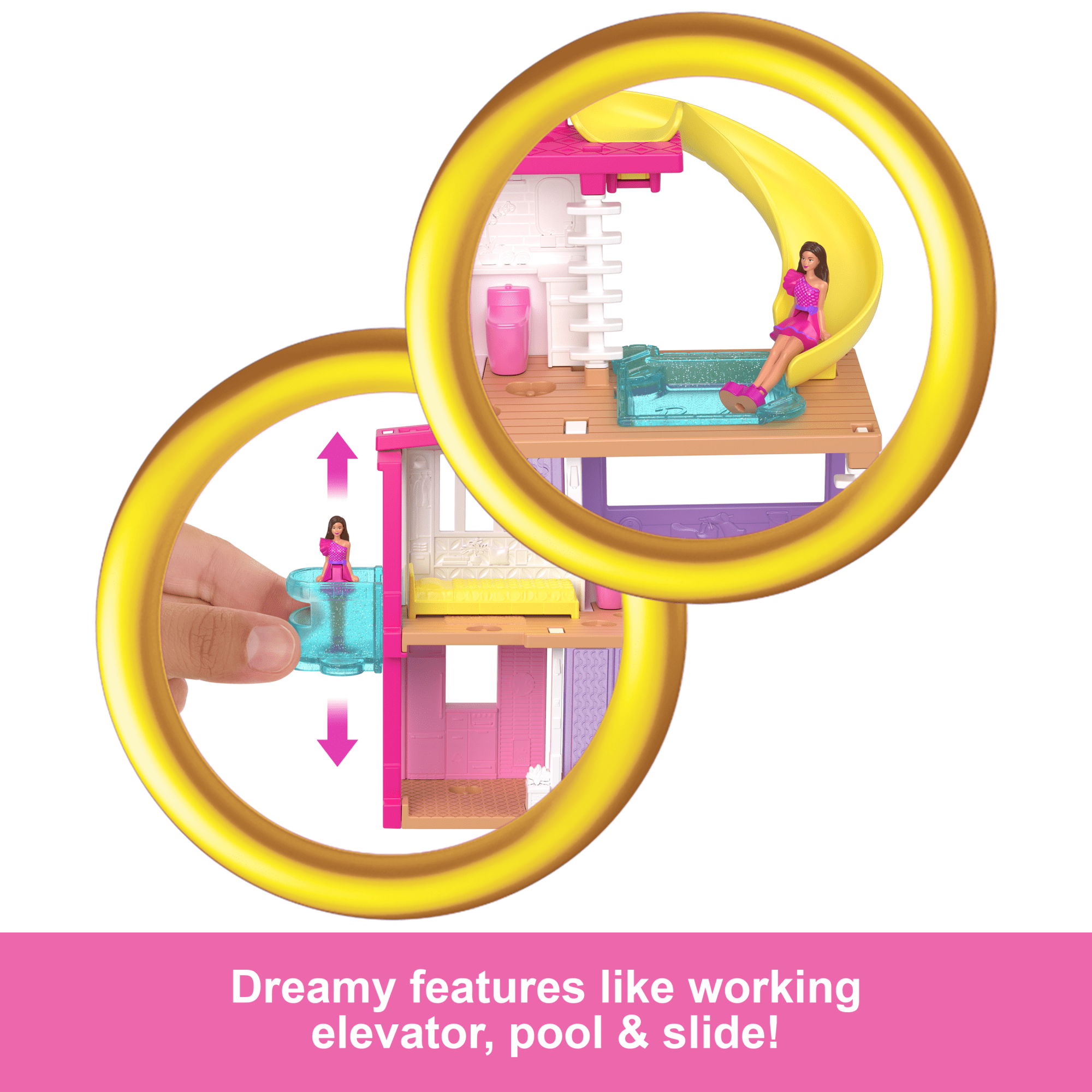 Barbie Mini Barbieland Doll House Playsets With 1.5-inch Doll. Furniture & Accessories - Image 3