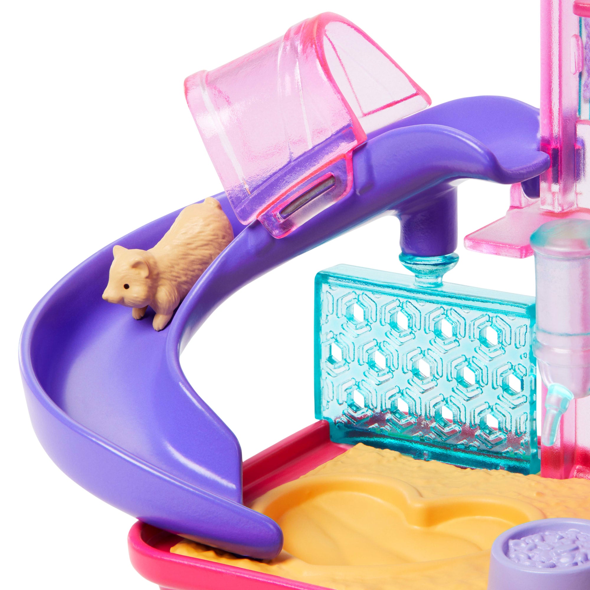 Barbie World Hamster Pet Playground Playset With 9 Pieces including Wheel. Hamsters. & Food Accessories - Image 4