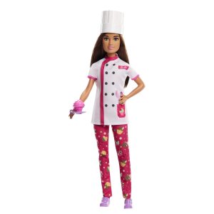Barbie-Métiers-Poupée Barbie Cheffe Pâtissière et Accessoires