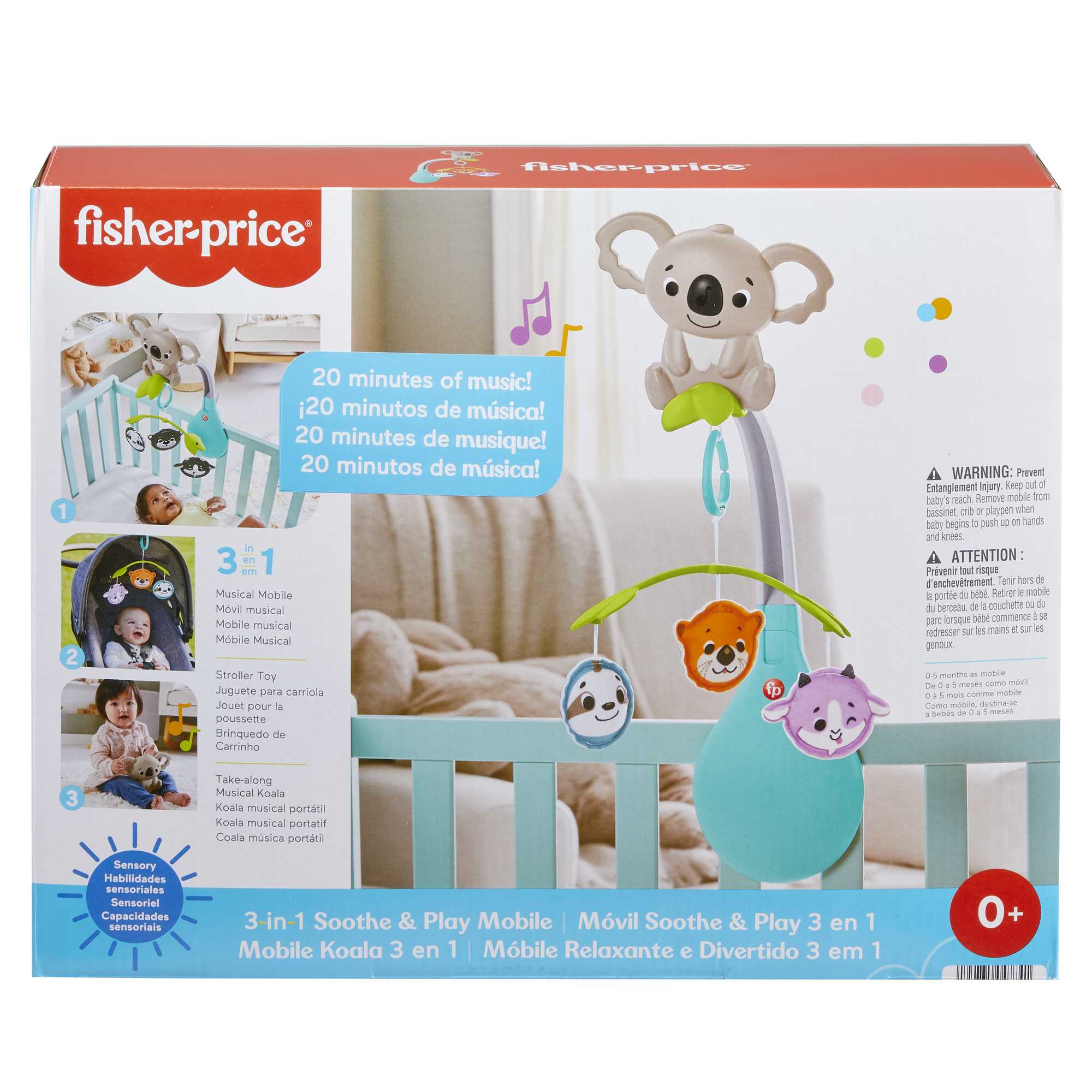 Fisher-Price3-in-1 Soothe & Play Mobilecrib Stroller Toy - Image 6