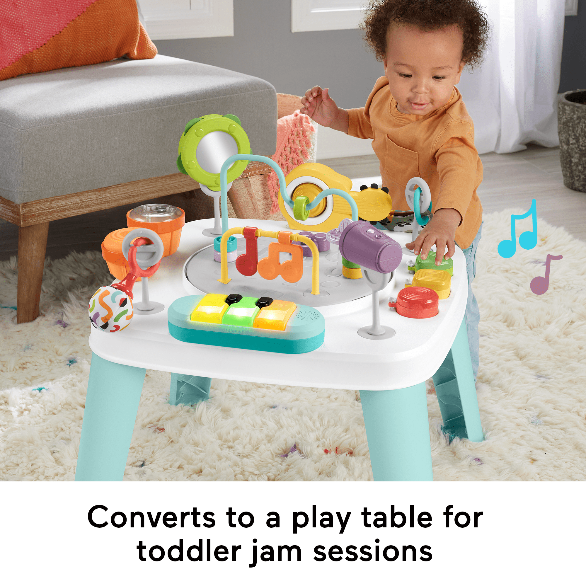 Fisher-Price 3-in-1 Hit Wonder Baby Activity Center & Toddler Play Table With Music & Lights - Image 3