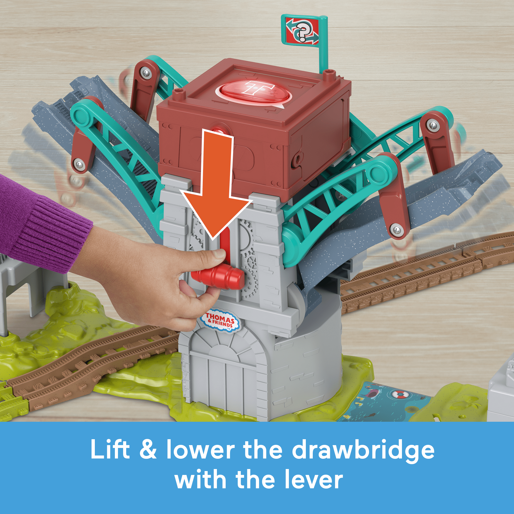 Thomas & Friends Talking Bulstrode & Which-Way Bridge Toy Train Set With Sounds & Percy Engine - Image 4