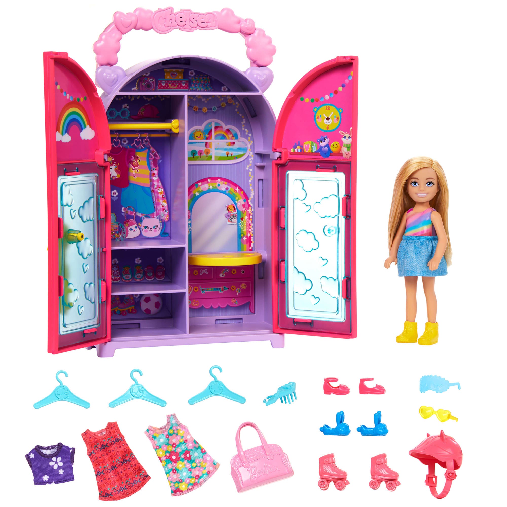 Barbie-Poupée et Dressing Chelsea-Coffret Vêtements et Accessoires - Image 2
