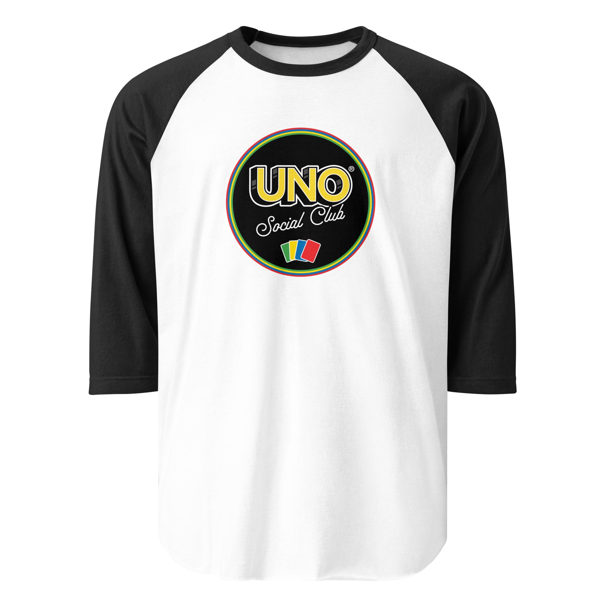 UNO Social Club White Raglan Tee - Image 2