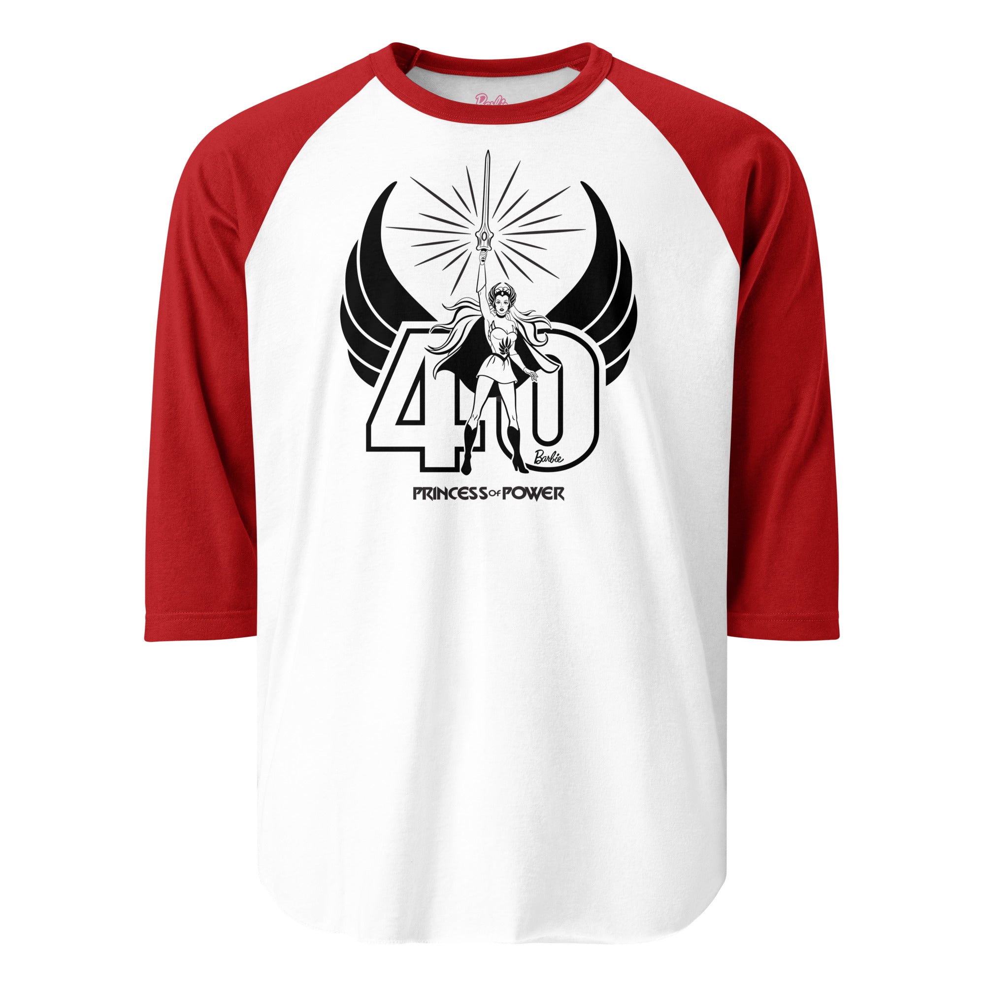 Barbie She-Ra White Raglan Tee - Image 2