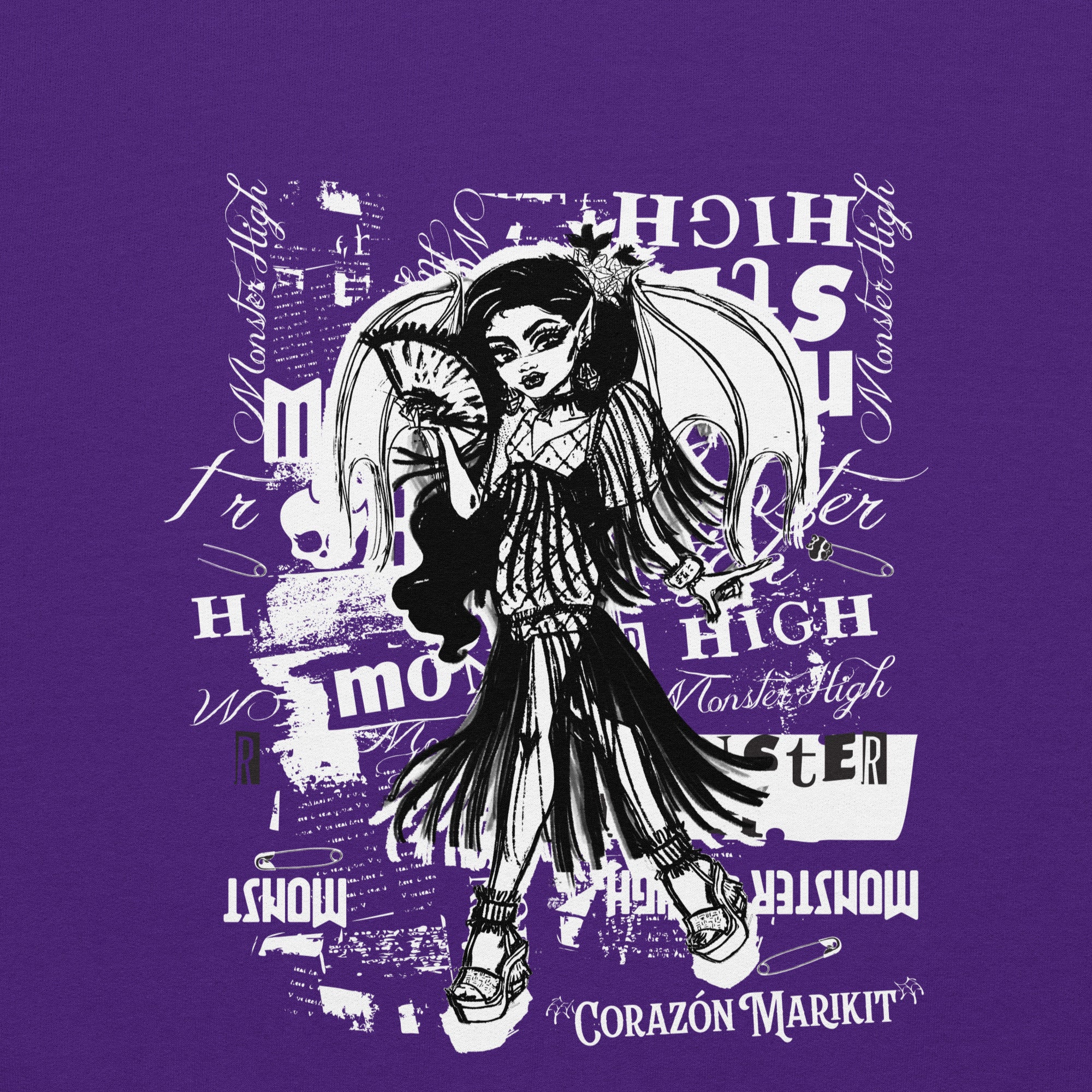Monster High Corazon Marikit Purple Sweatshirt - Image 3