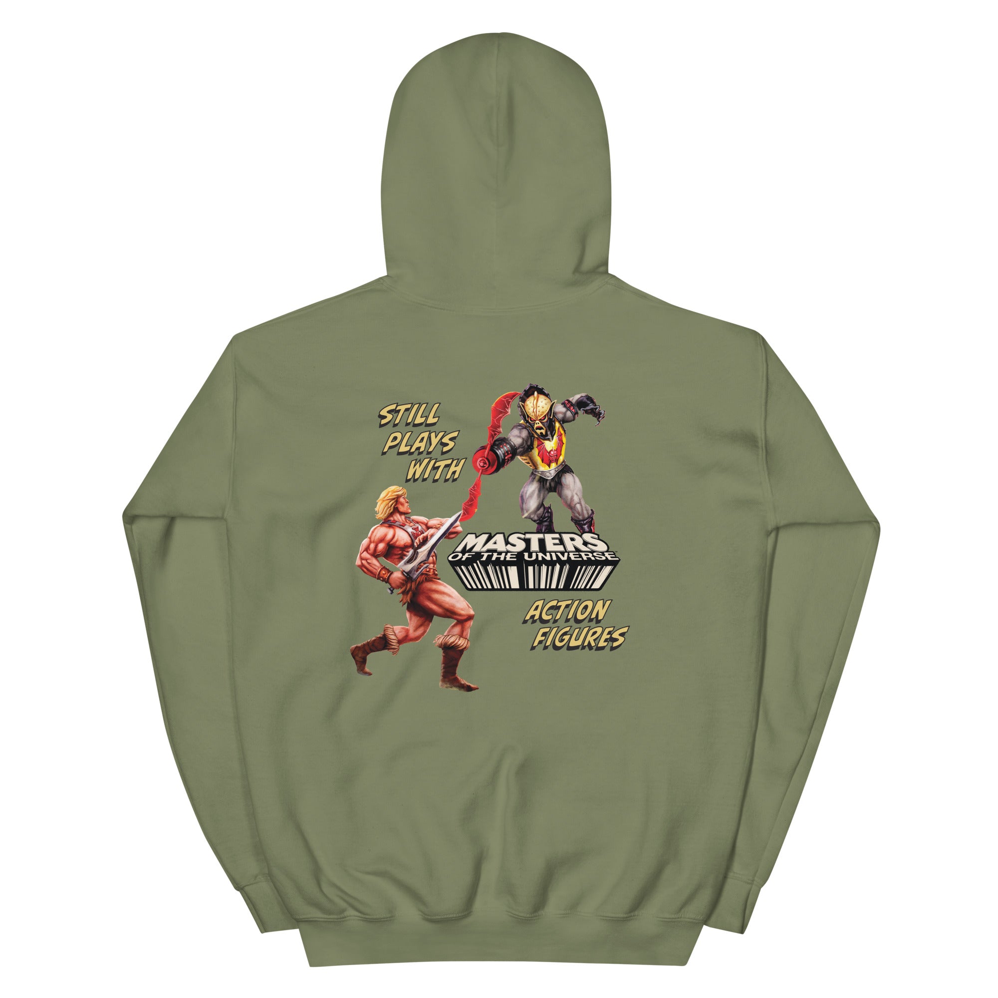 Masters of the Universe Still Plays with Action Figures Green Hoodie - Image 10