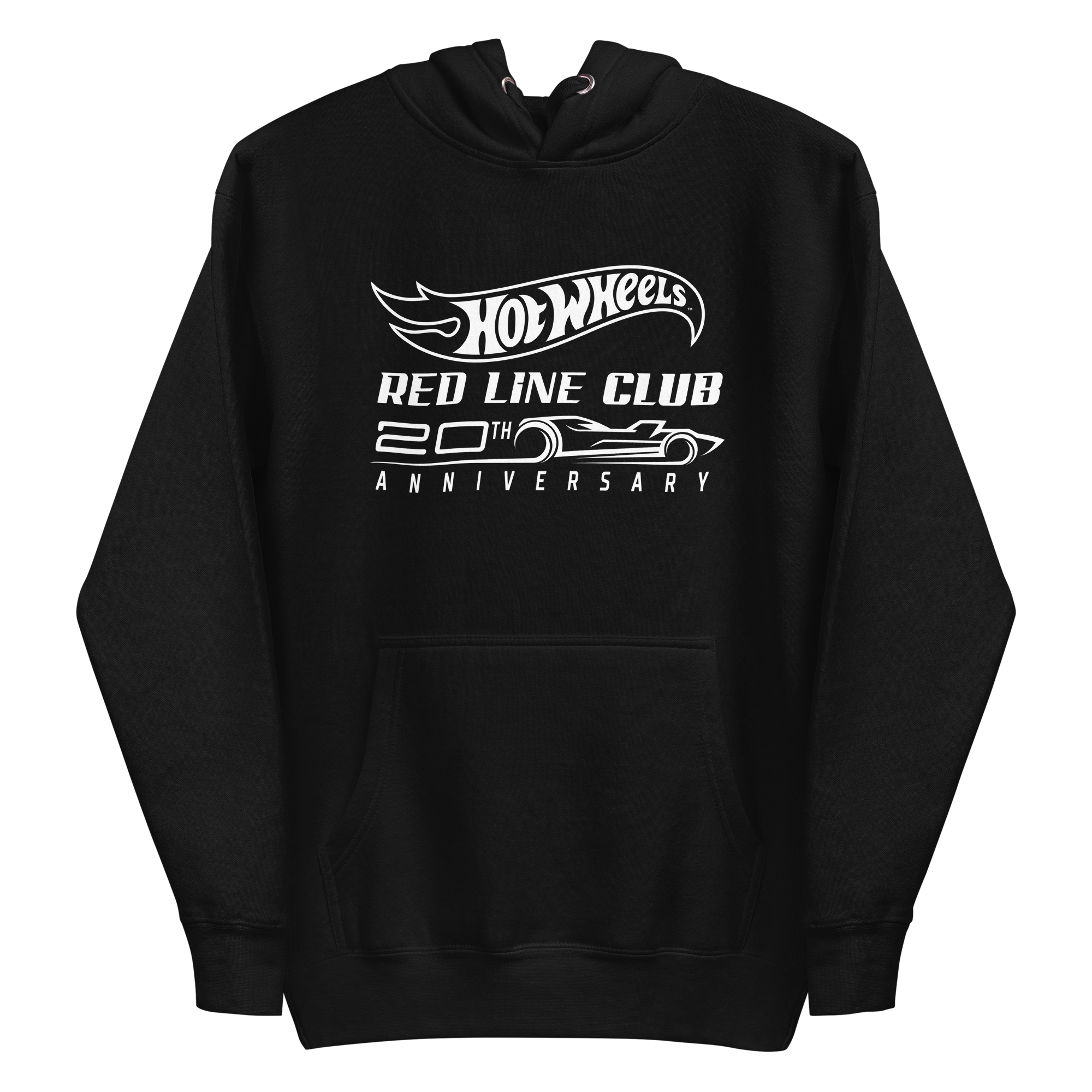 Hot Wheels® Red Line Club® 20th Anniversary Silhouette Logo Black Hoodie - Image 2