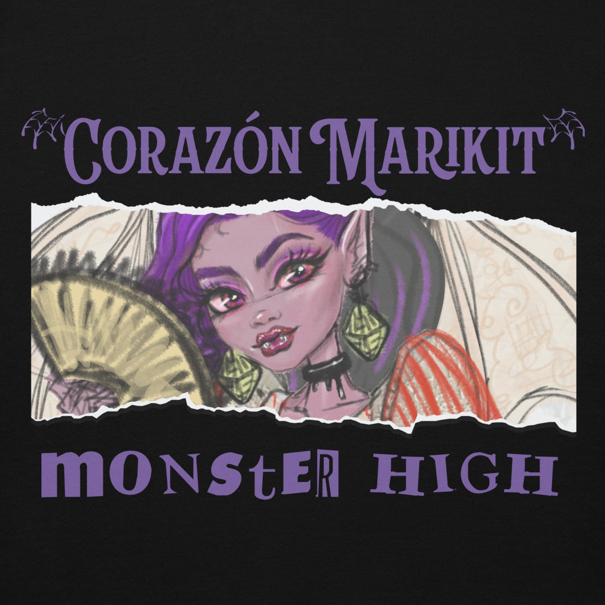 Monster High Corazon Marikit Black Hoodie - Image 2