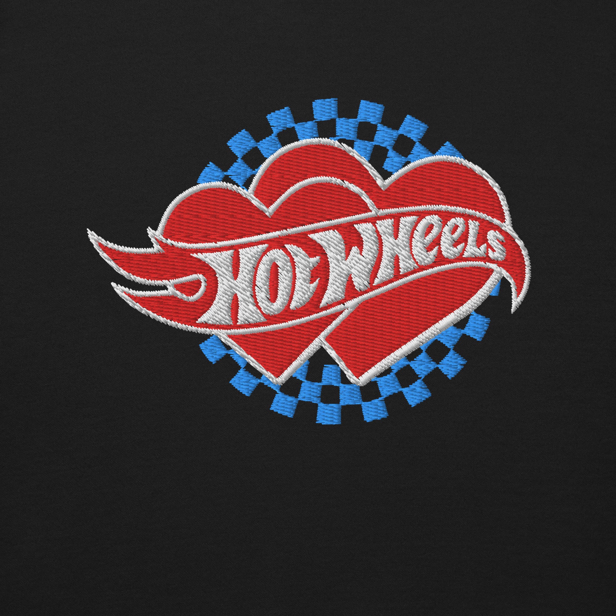 Hot Wheels Embroidered Checkered Hearts Sweatshirt - Image 3