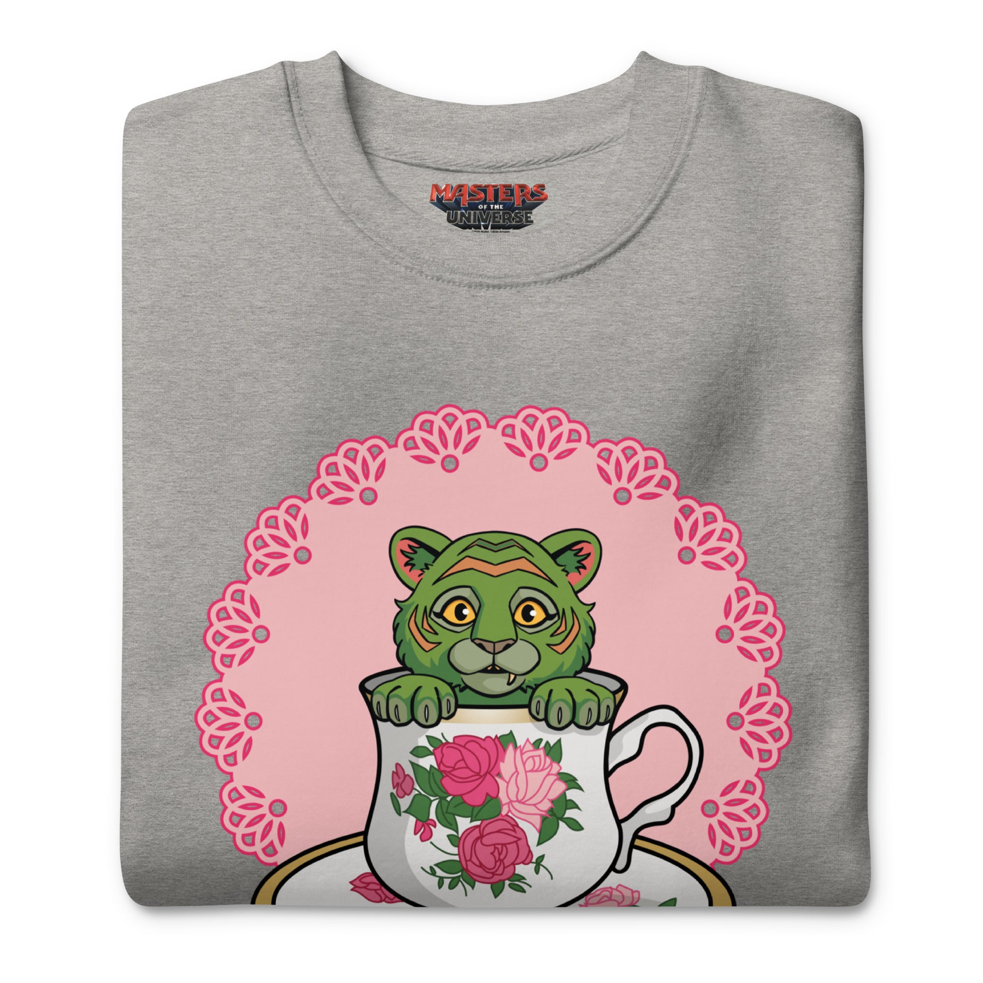 Masters of the Universe Movie Cringer Teacup Gray Sweatshirt - Image 4
