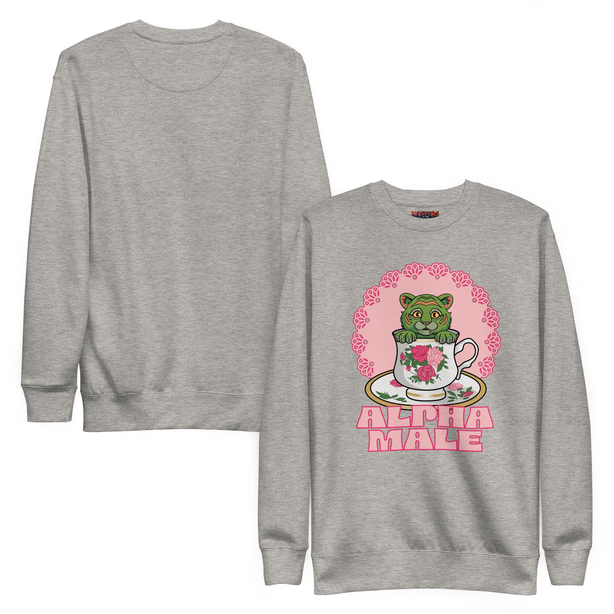 Masters of the Universe Movie Cringer Teacup Gray Sweatshirt - Image 2