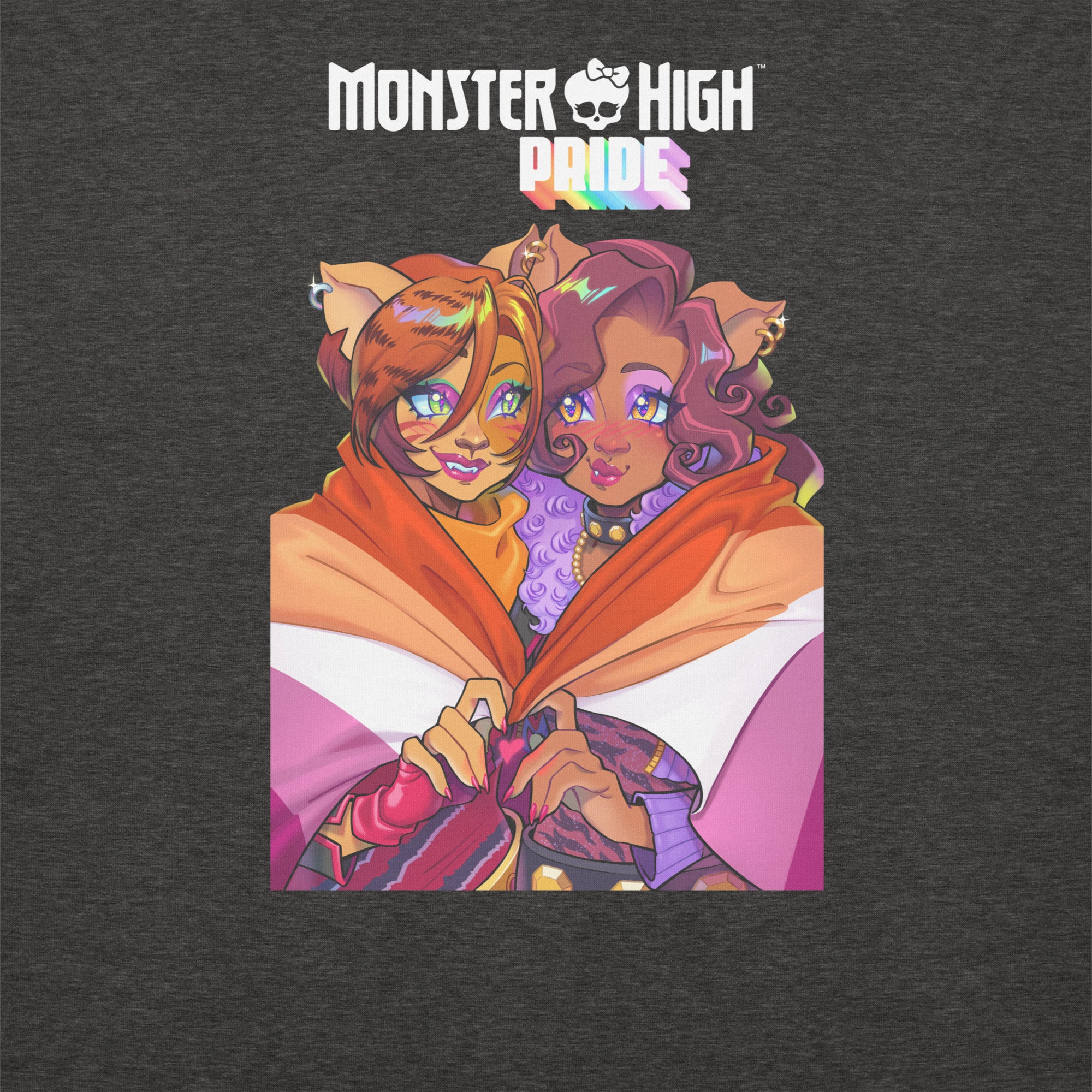 Monster High Pride Toralei & Clawdeen Grey Sweatshirt - Image 5