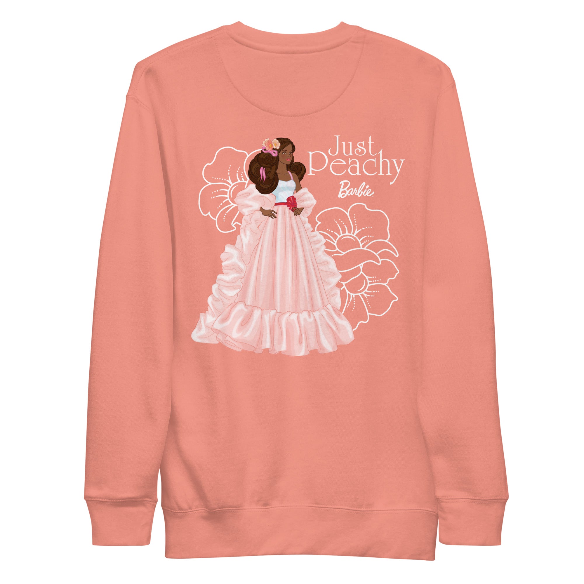 Barbie Peaches 'n Cream Embroidered Peach Sweatshirt - Image 2