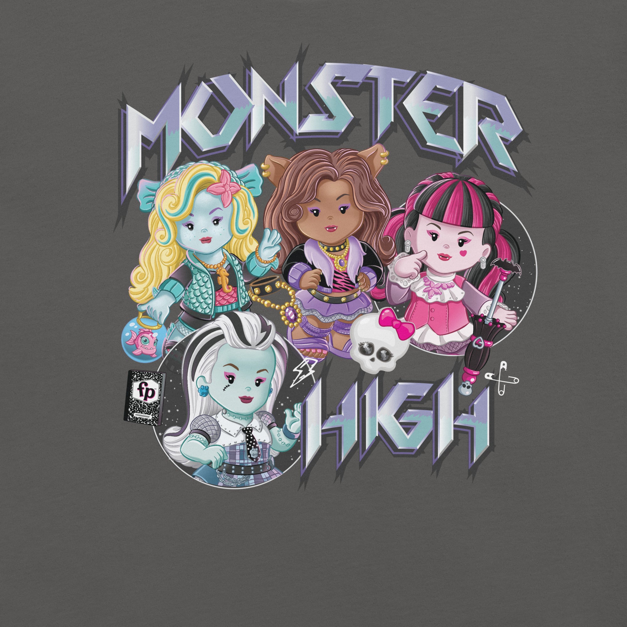 Little People Collector Monster High Grey T-Shirt - Image 3