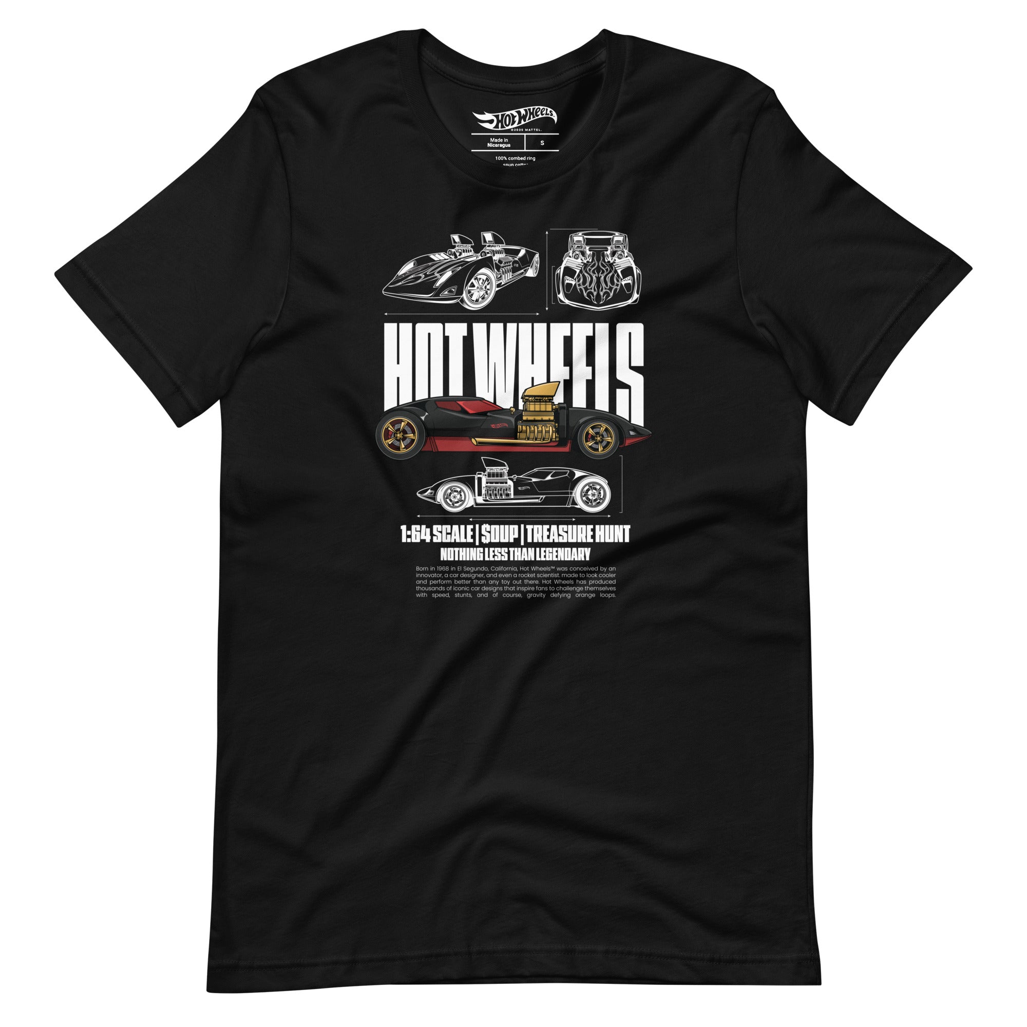 Hot Wheels Nothing Less than Legendary Black T-Shirt - Image 5