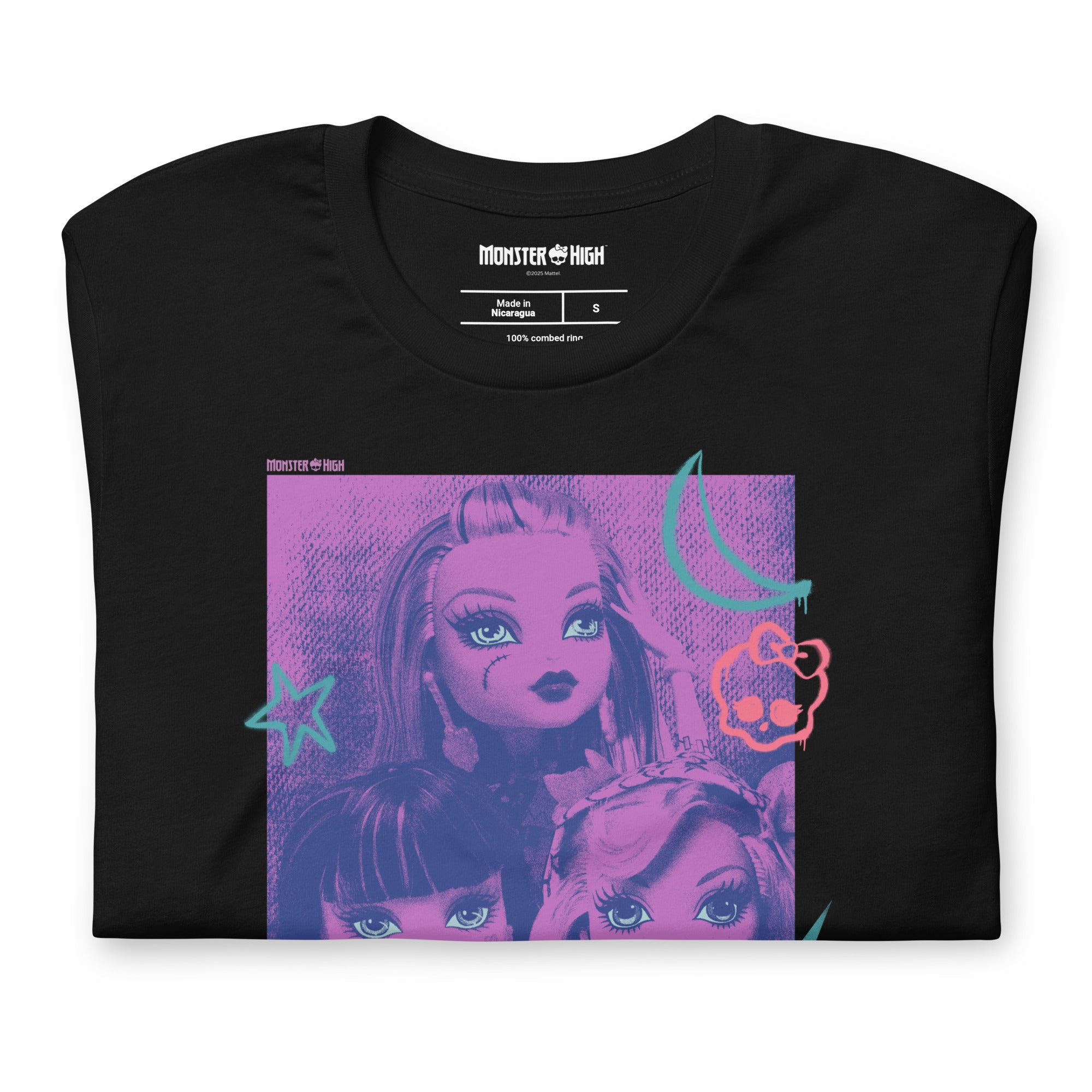 Monster High Lunar Glow Black T-Shirt - Image 4