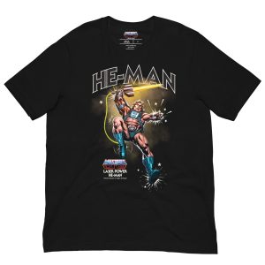 Masters of the Universe Laser Power He-Man Black T-shirt