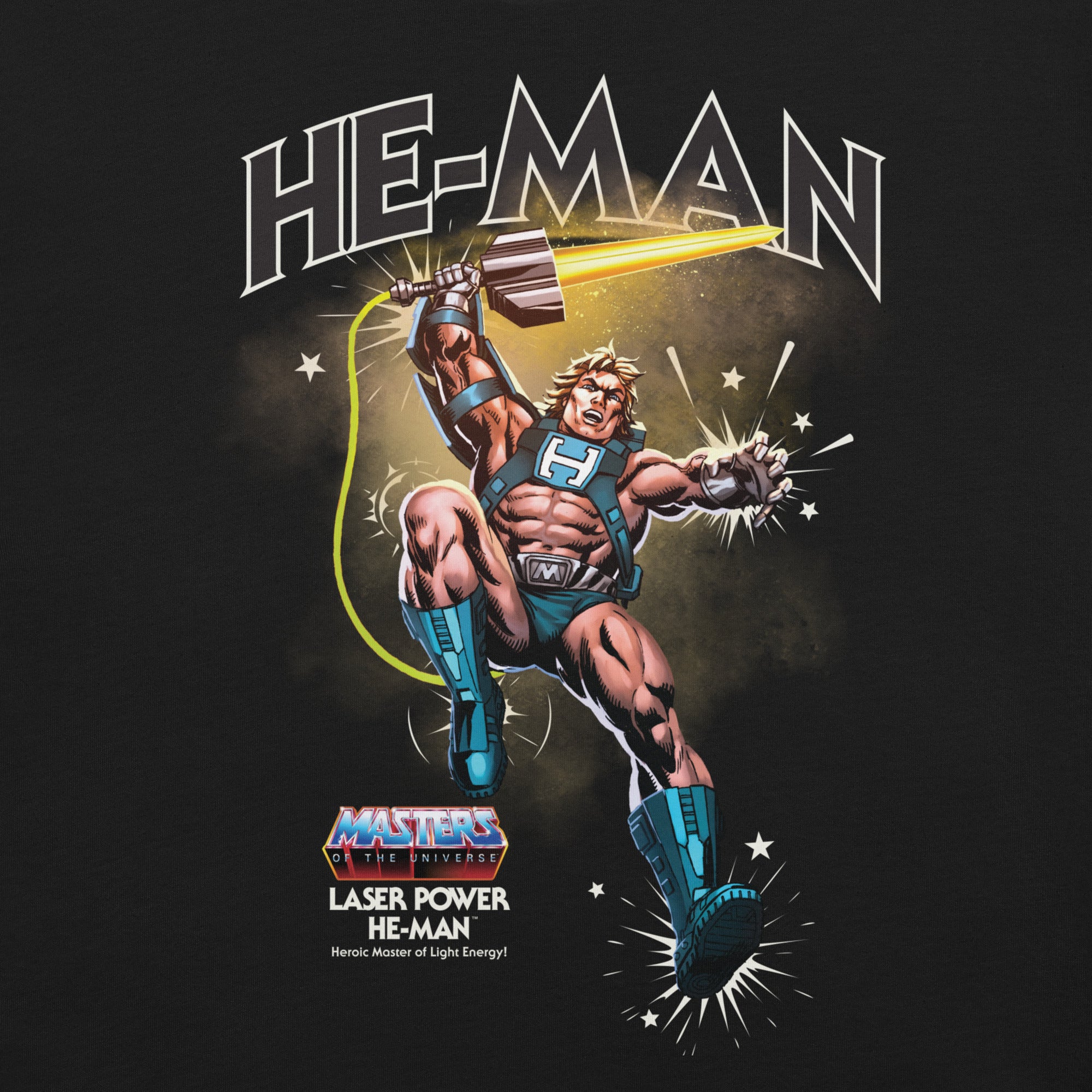 Masters of the Universe Laser Power He-Man Black T-shirt - Image 3