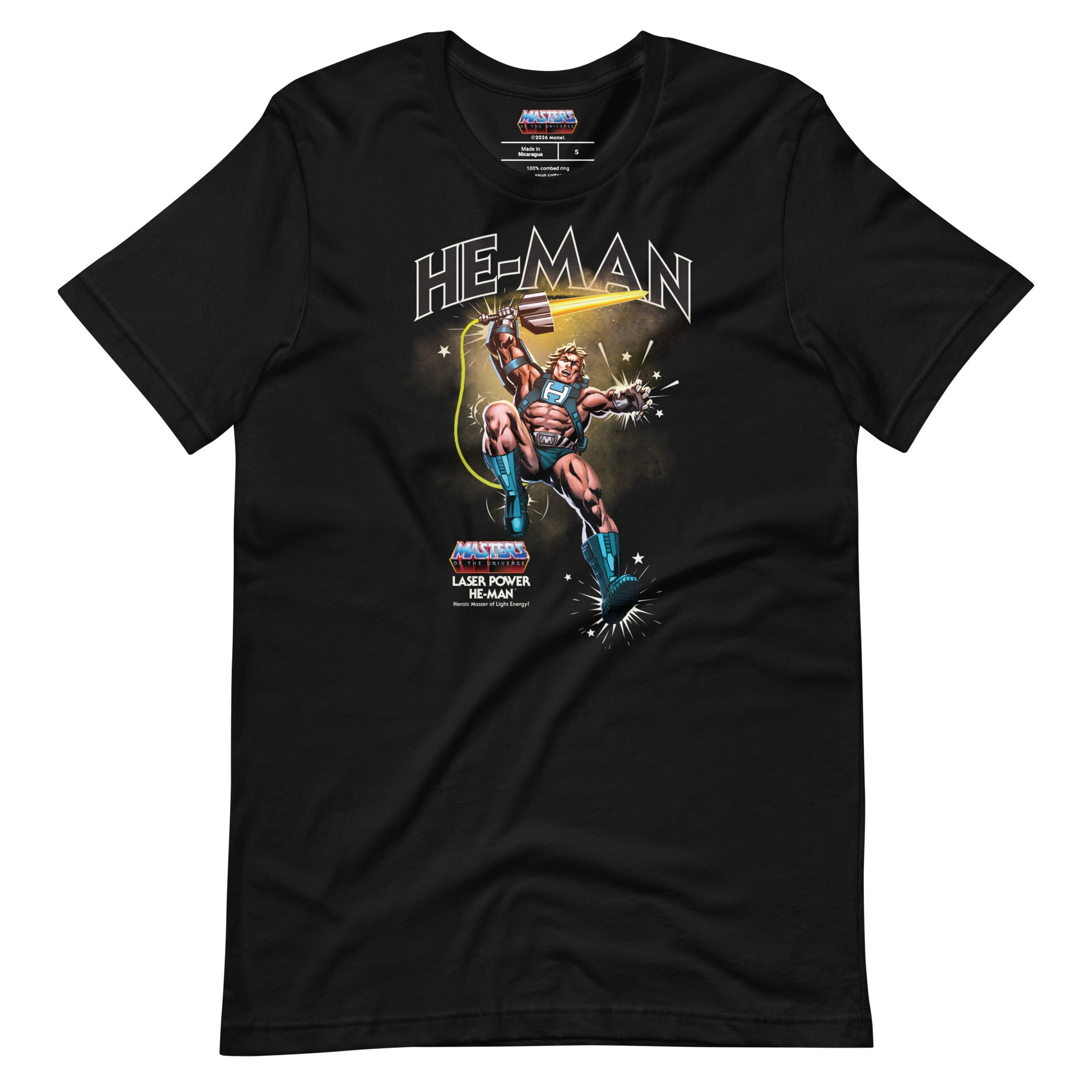 Masters of the Universe Laser Power He-Man Black T-shirt - Image 4