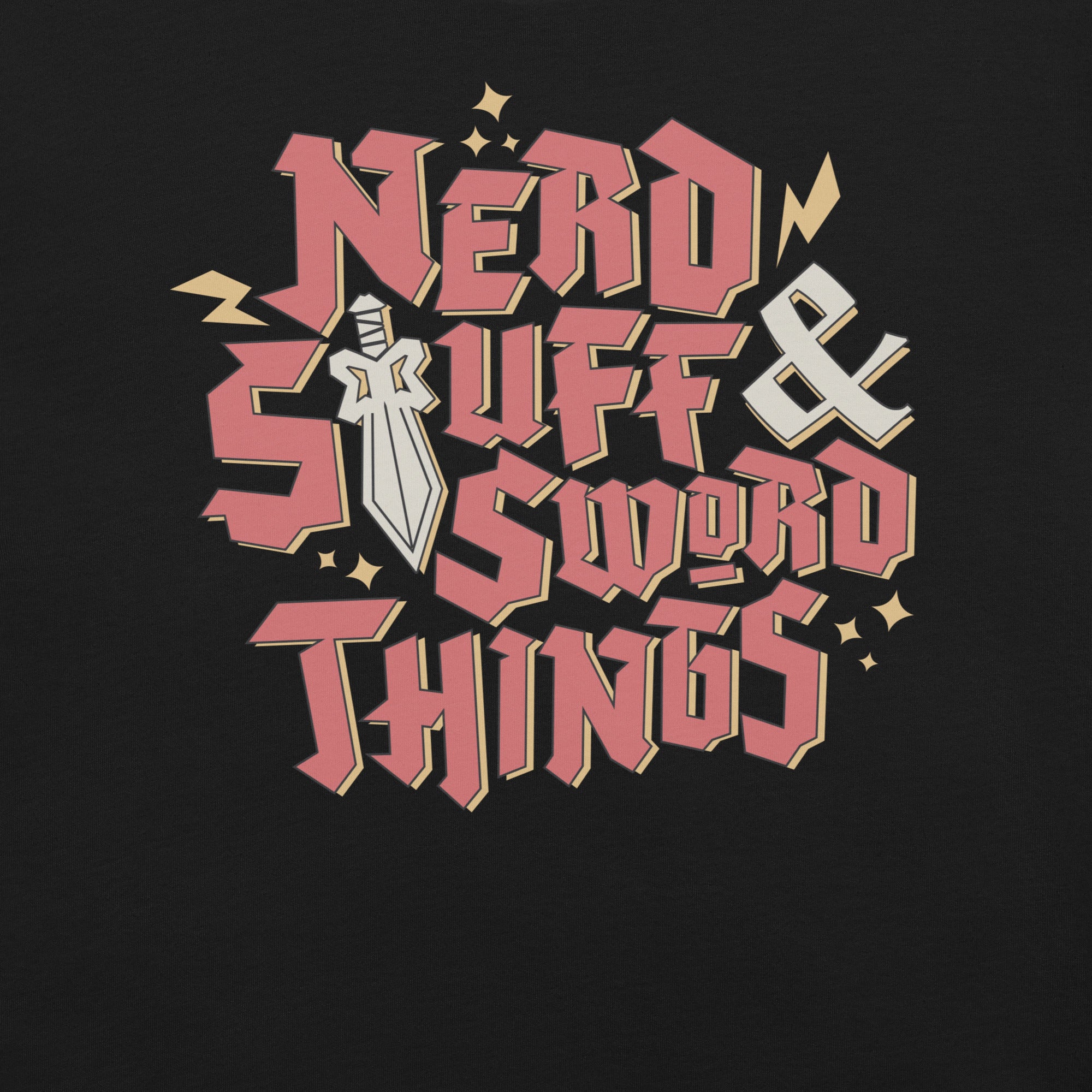 Masters of the Universe Movie Nerd Stuff and Sword Things Black T-shirt - Image 3